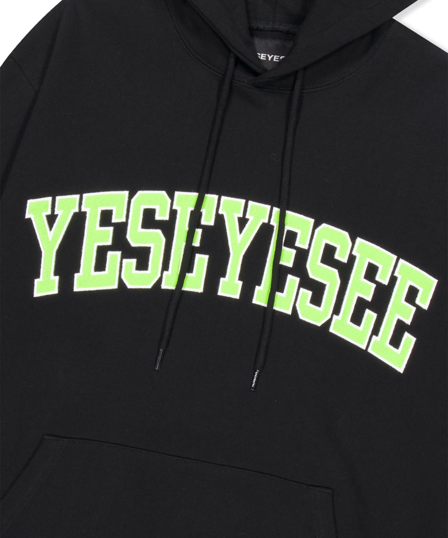 スウェット・トレーナー YESEYESEE 25SS Arch Logo Hoodie Black YS250TSWHO02BLK MUSINSA | YESEYESEE Arch Logo Hoodie Black