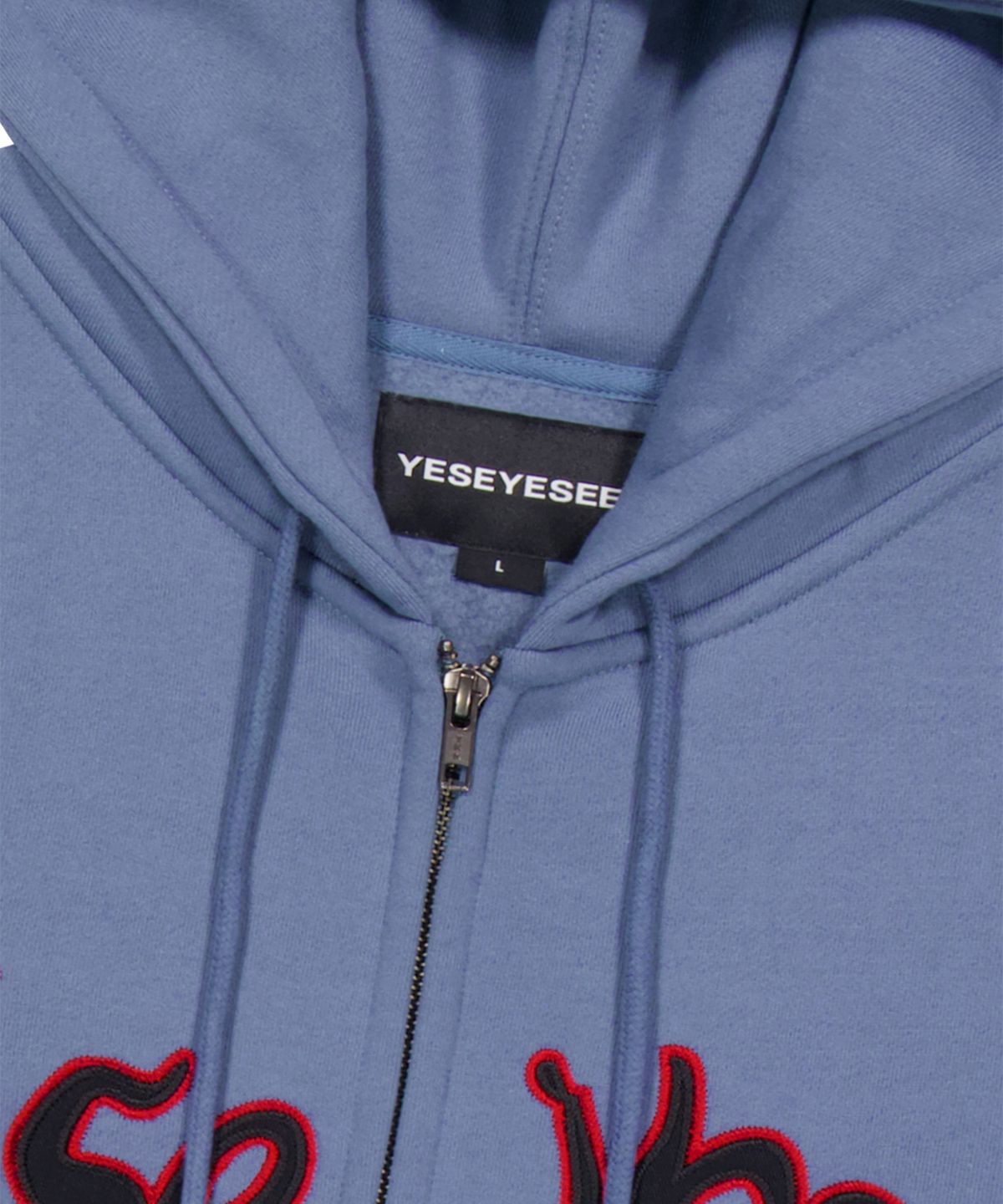 예스아이씨(YESEYESEE) Y.E.S Snail Logo Zip-up Hoodie Smoky Blue