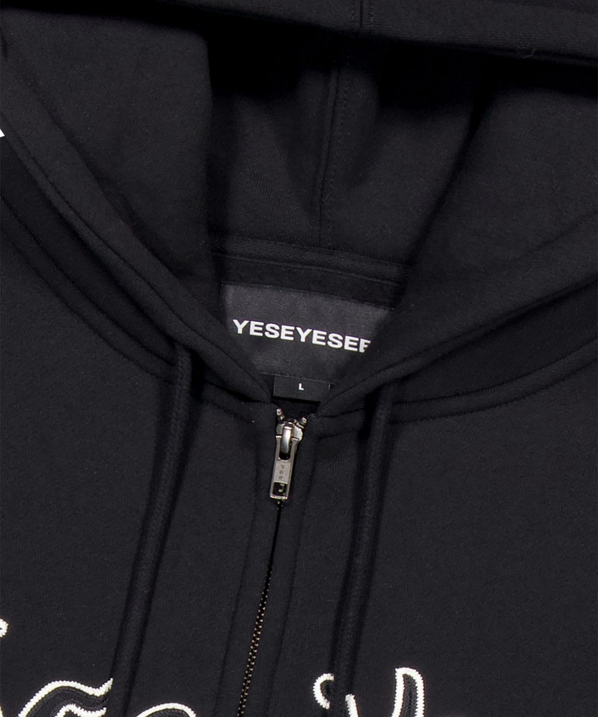 예스아이씨(YESEYESEE) Y.E.S Snail Logo Zip-up Hoodie Black