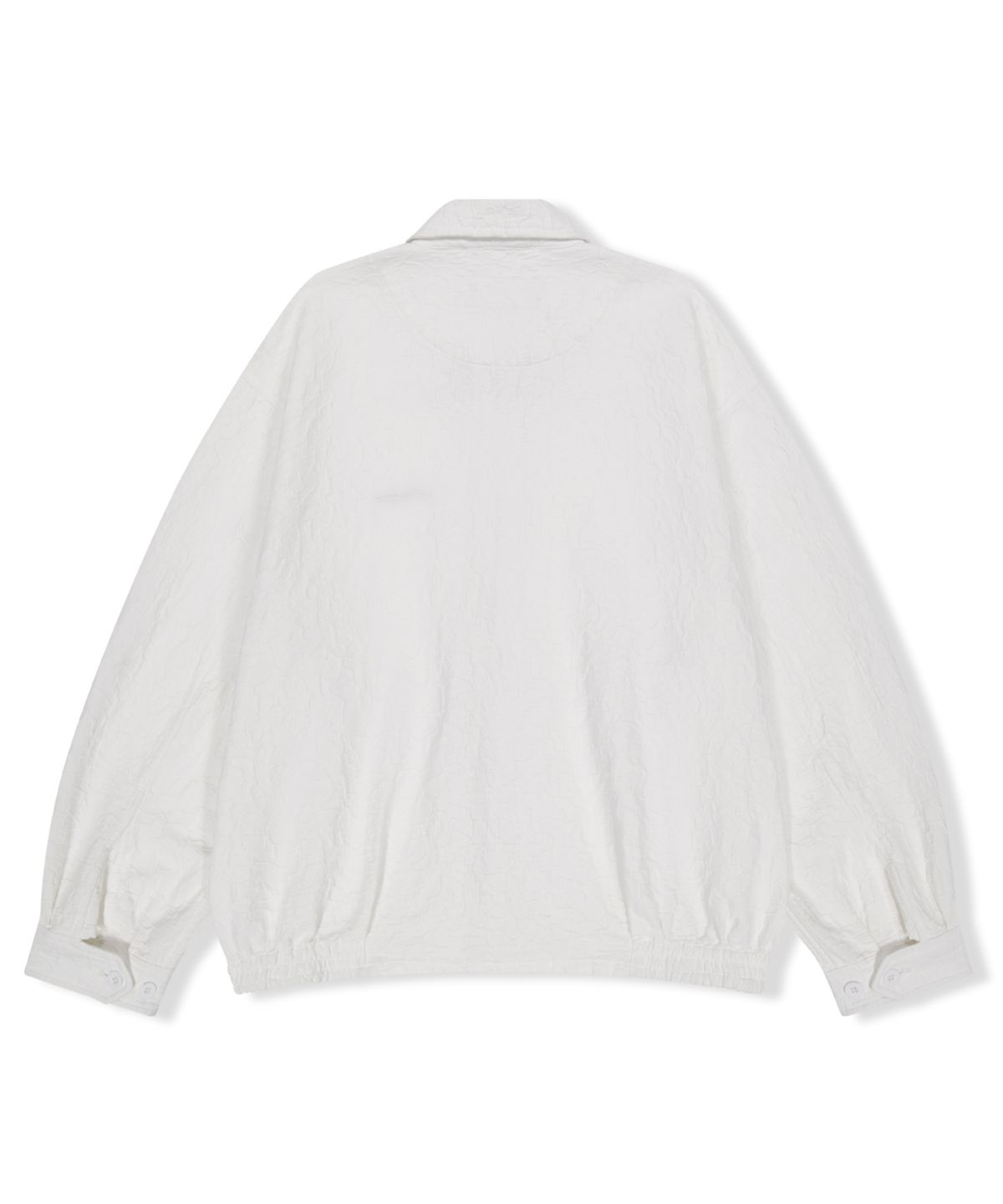 예스아이씨(YESEYESEE) Abstract Jacquard Zip Jacket White