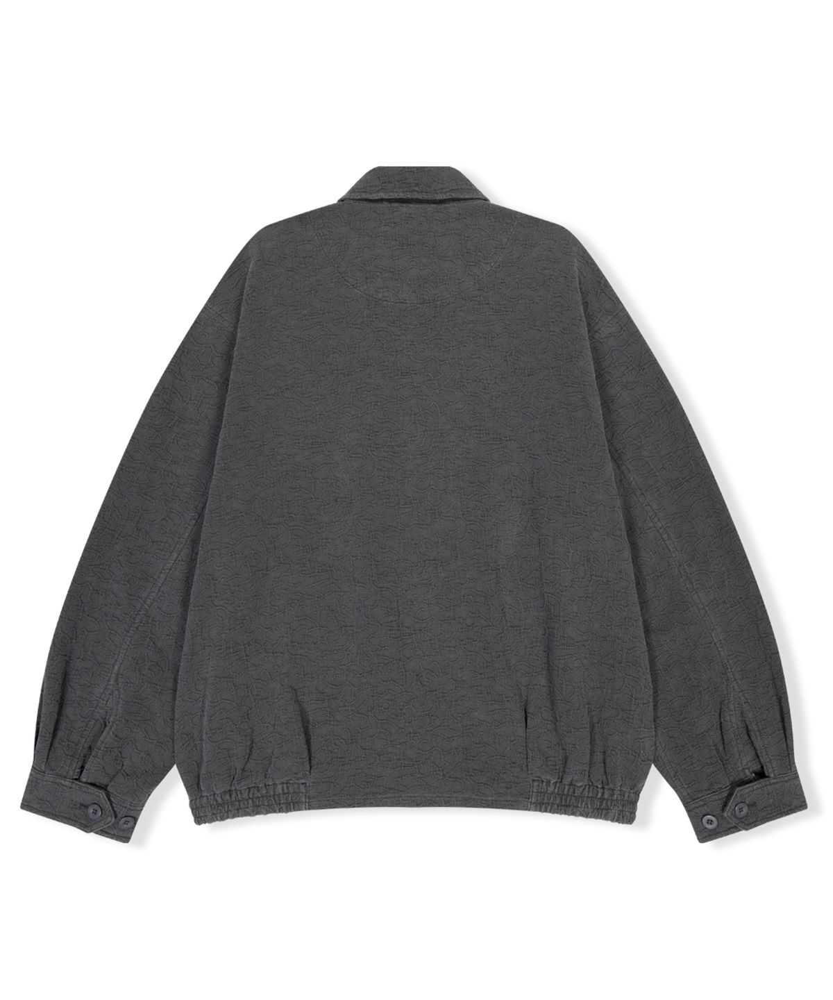 예스아이씨(YESEYESEE) Abstract Jacquard Zip Jacket Charcoal