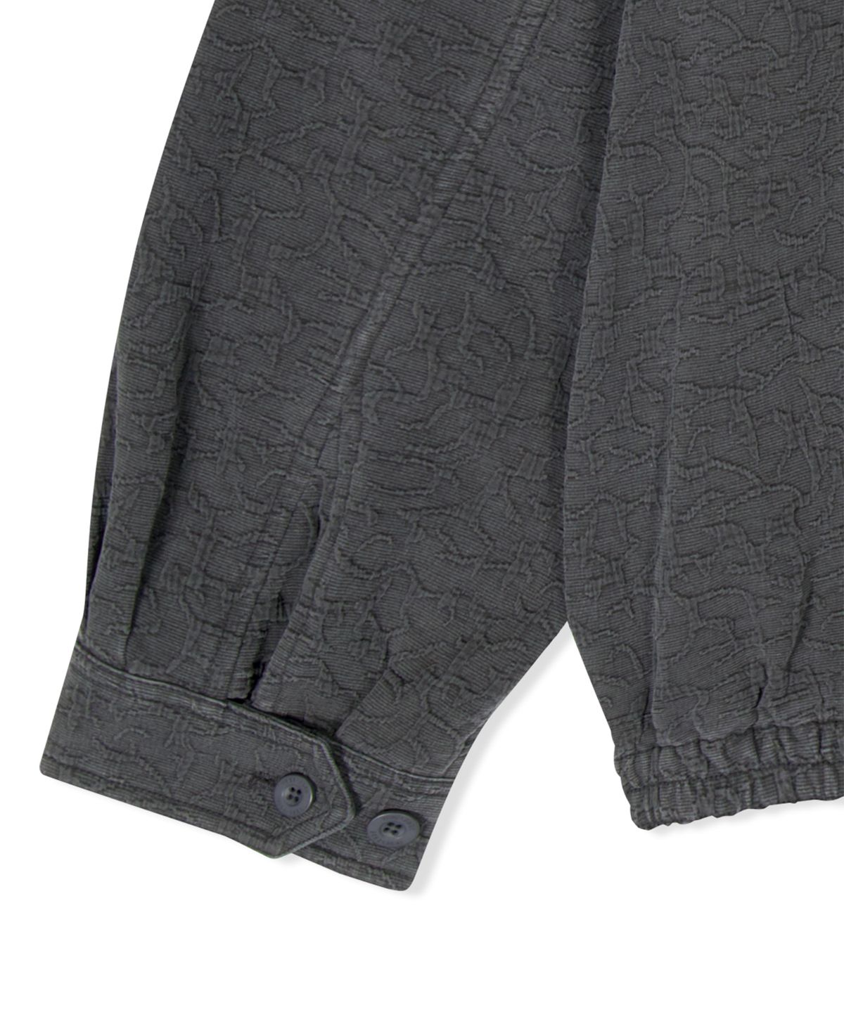 예스아이씨(YESEYESEE) Abstract Jacquard Zip Jacket Charcoal