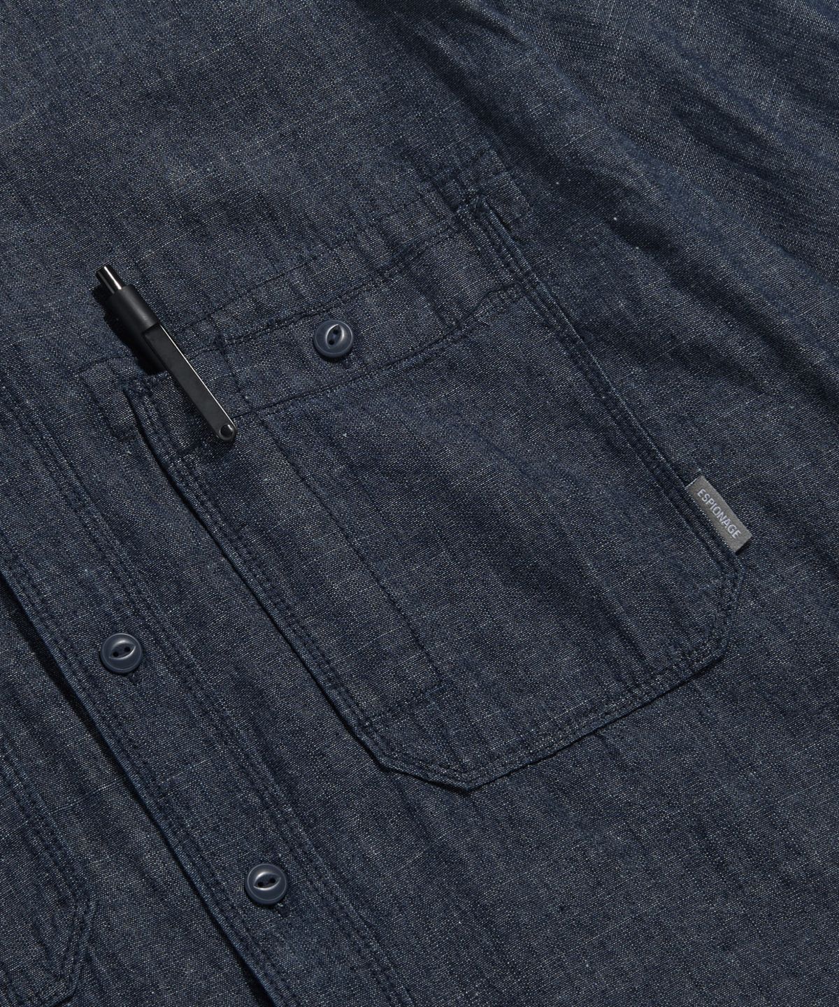 에스피오나지(ESPIONAGE) Chambray Work Shirt Indigo