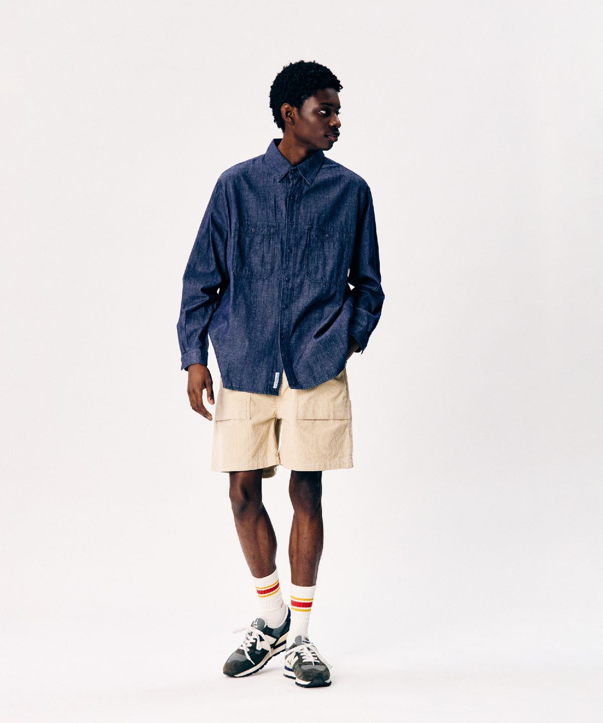 에스피오나지(ESPIONAGE) Chambray Work Shirt Indigo