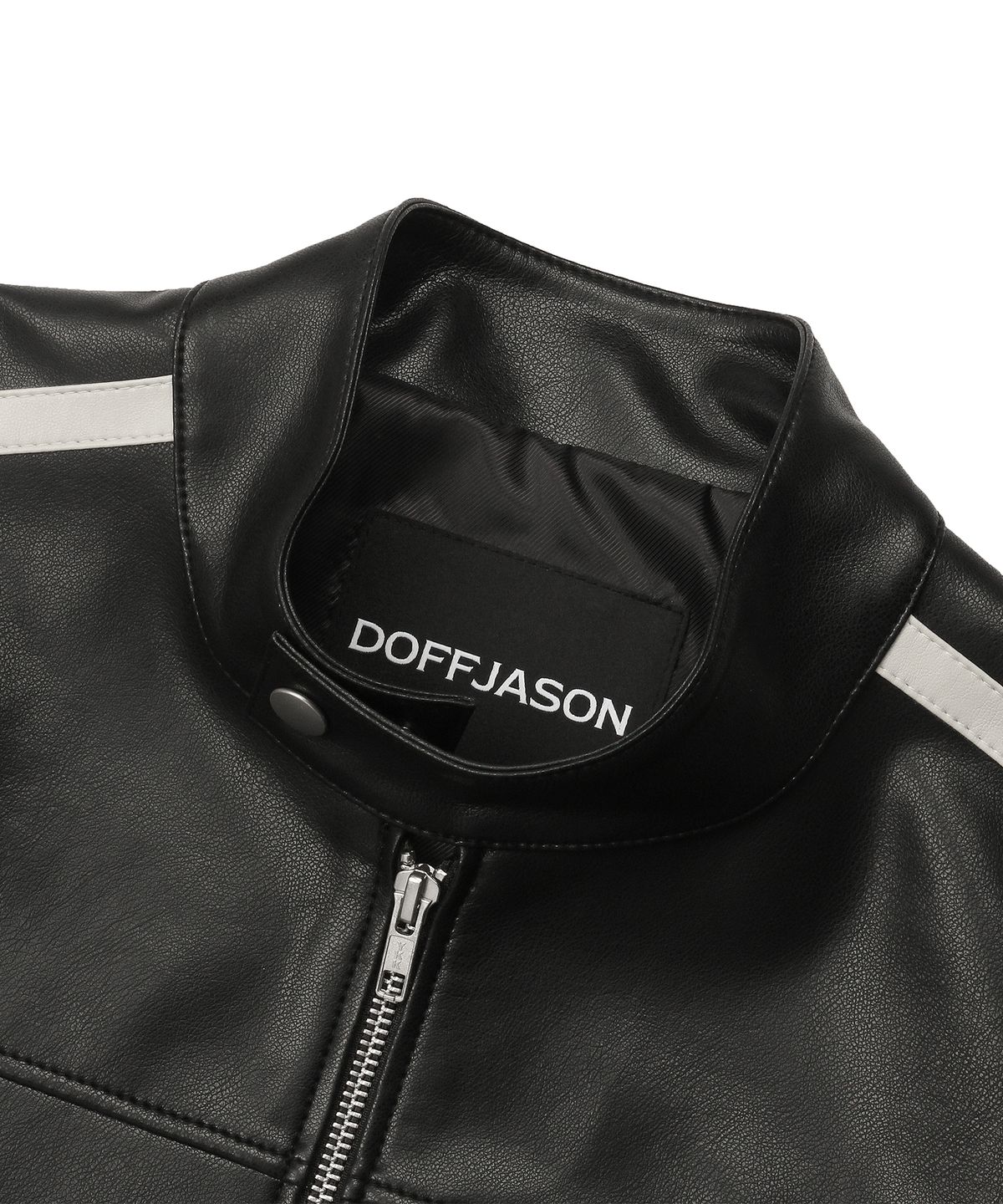 도프제이슨(DOFFJASON) 비건레더 모토 레이싱 자켓
