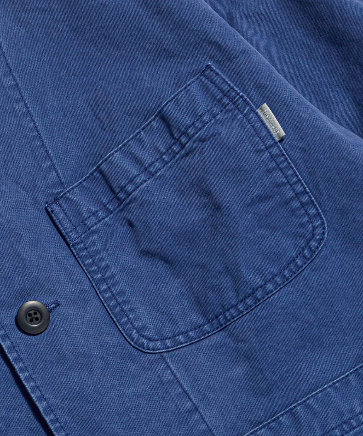 에스피오나지(ESPIONAGE) French Wide Work Jacket (Moleskin) Washed Blue