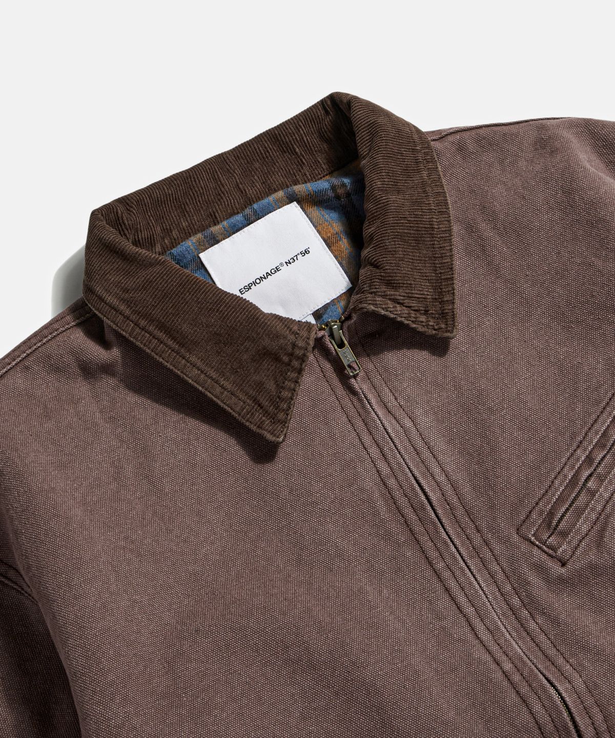에스피오나지(ESPIONAGE) Washed Canvas Blouson Jacket Burgundy
