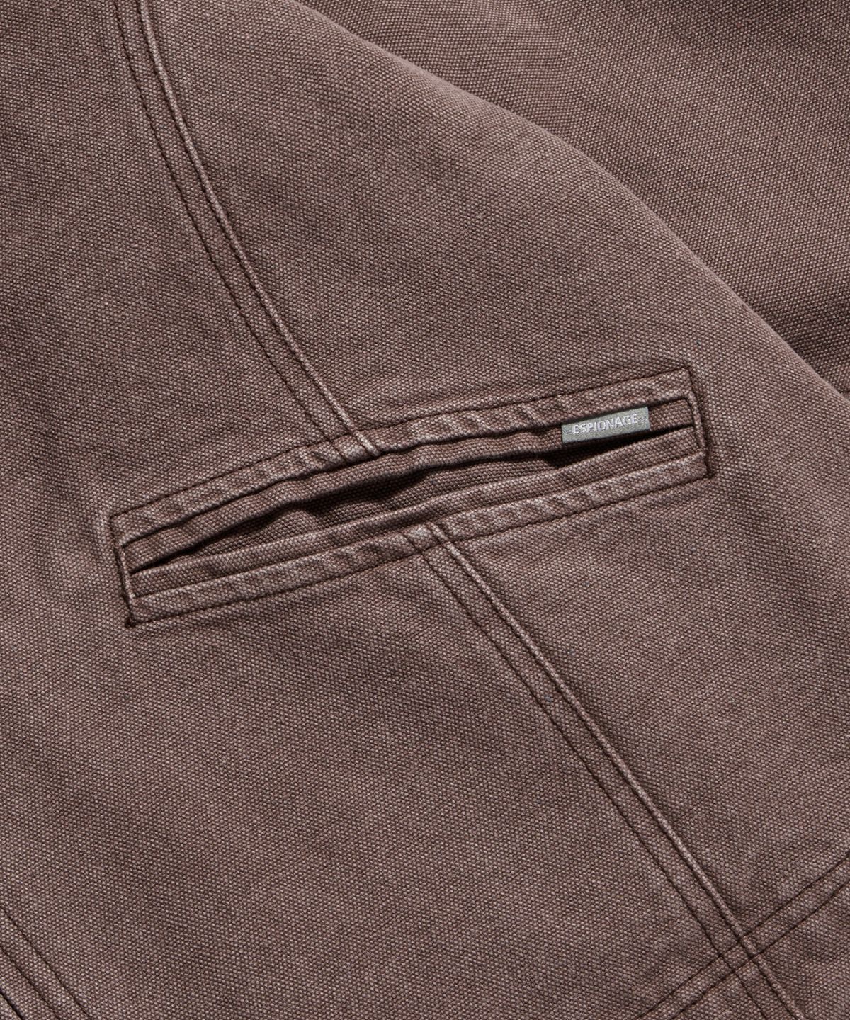 에스피오나지(ESPIONAGE) Washed Canvas Blouson Jacket Burgundy