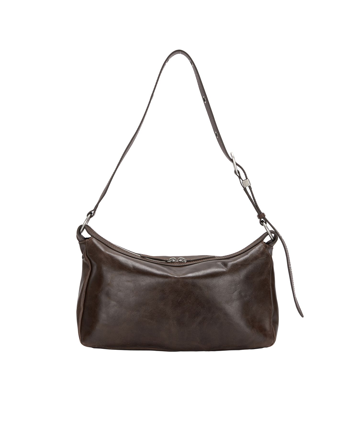 MUSINSA | MARGESHERWOOD OUTPOCKET HOBO_washed brown pull-up