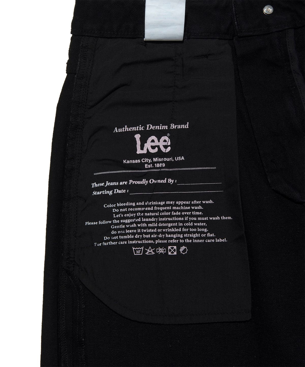 리(LEE) 우먼 베이직 데님 쇼츠 블랙 워시드