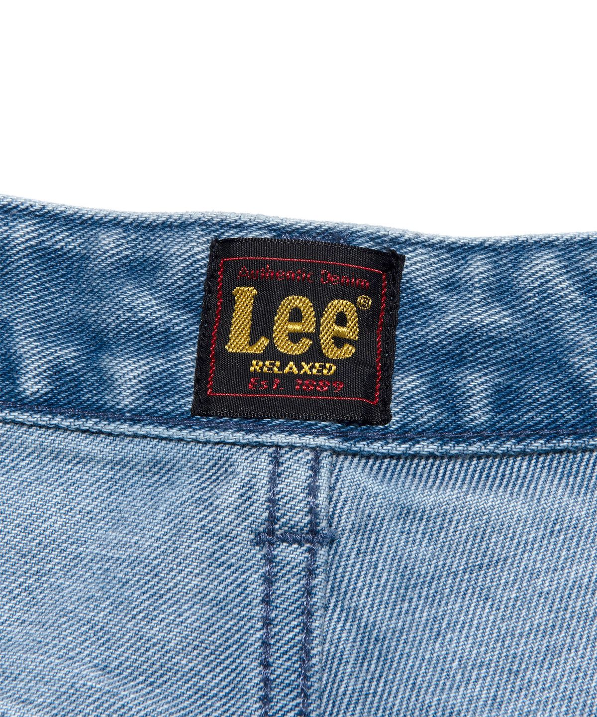리(LEE) 우먼 릴랙스드핏 데미지 데님 팬츠 인디고 미듐