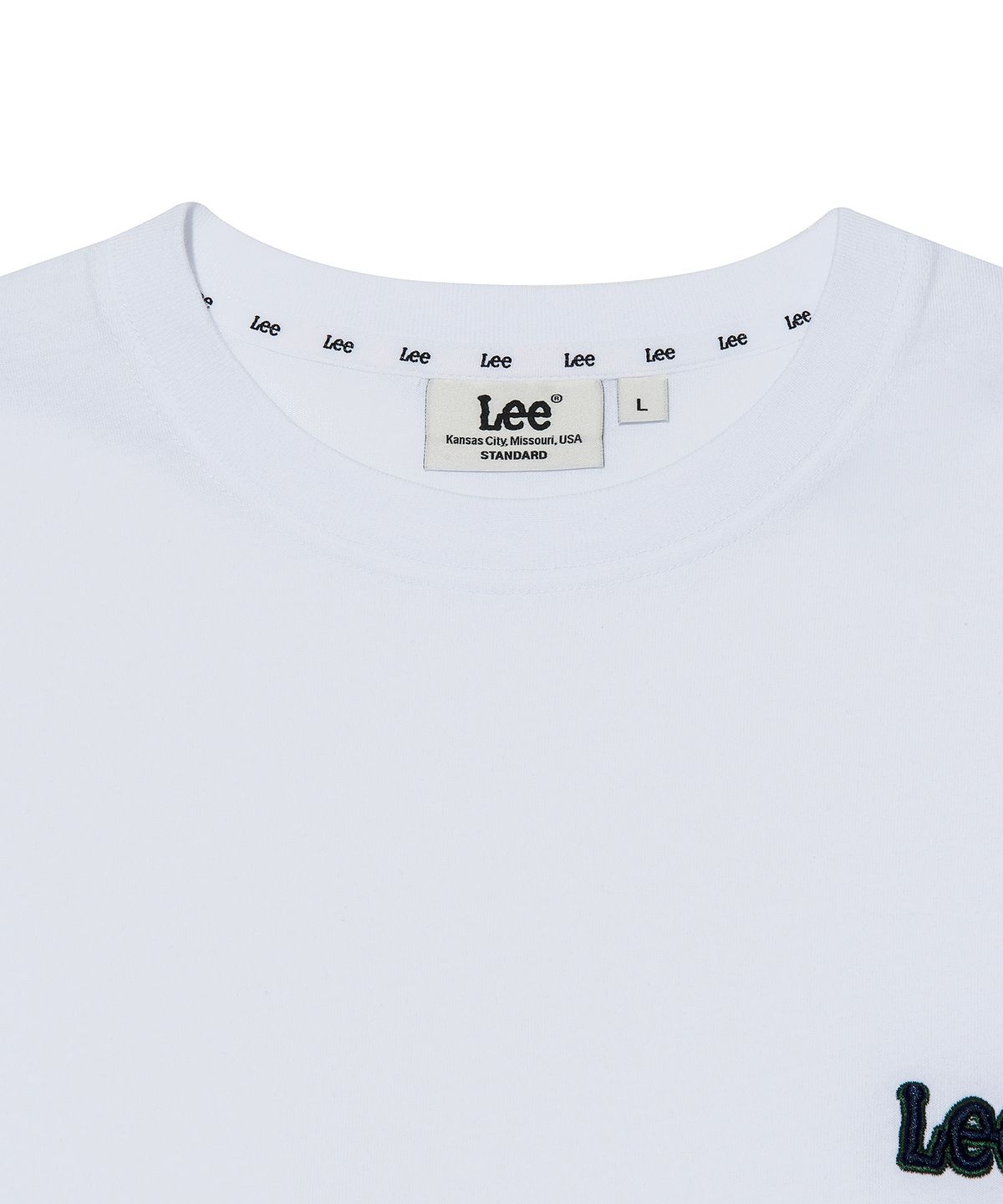 리(LEE) 스몰 로고 티셔츠 화이트