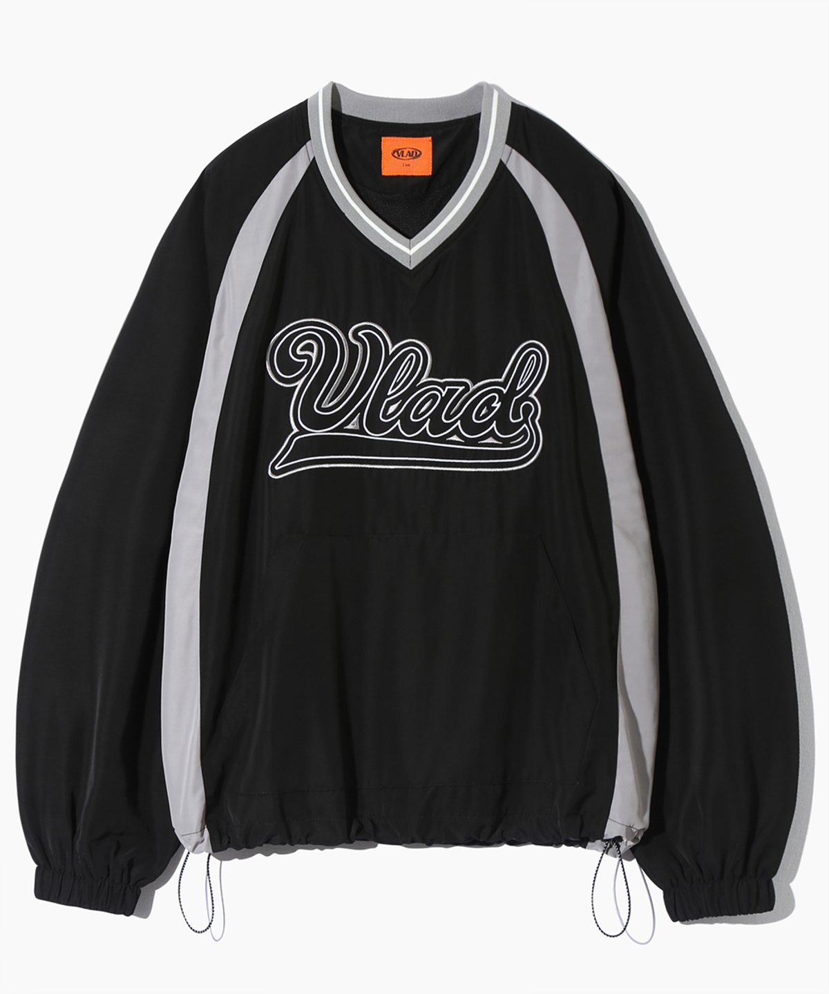 디미트리블랙(DIMITRI BLACK) VLAD 배색 로고 아트웍 풀오버_블랙