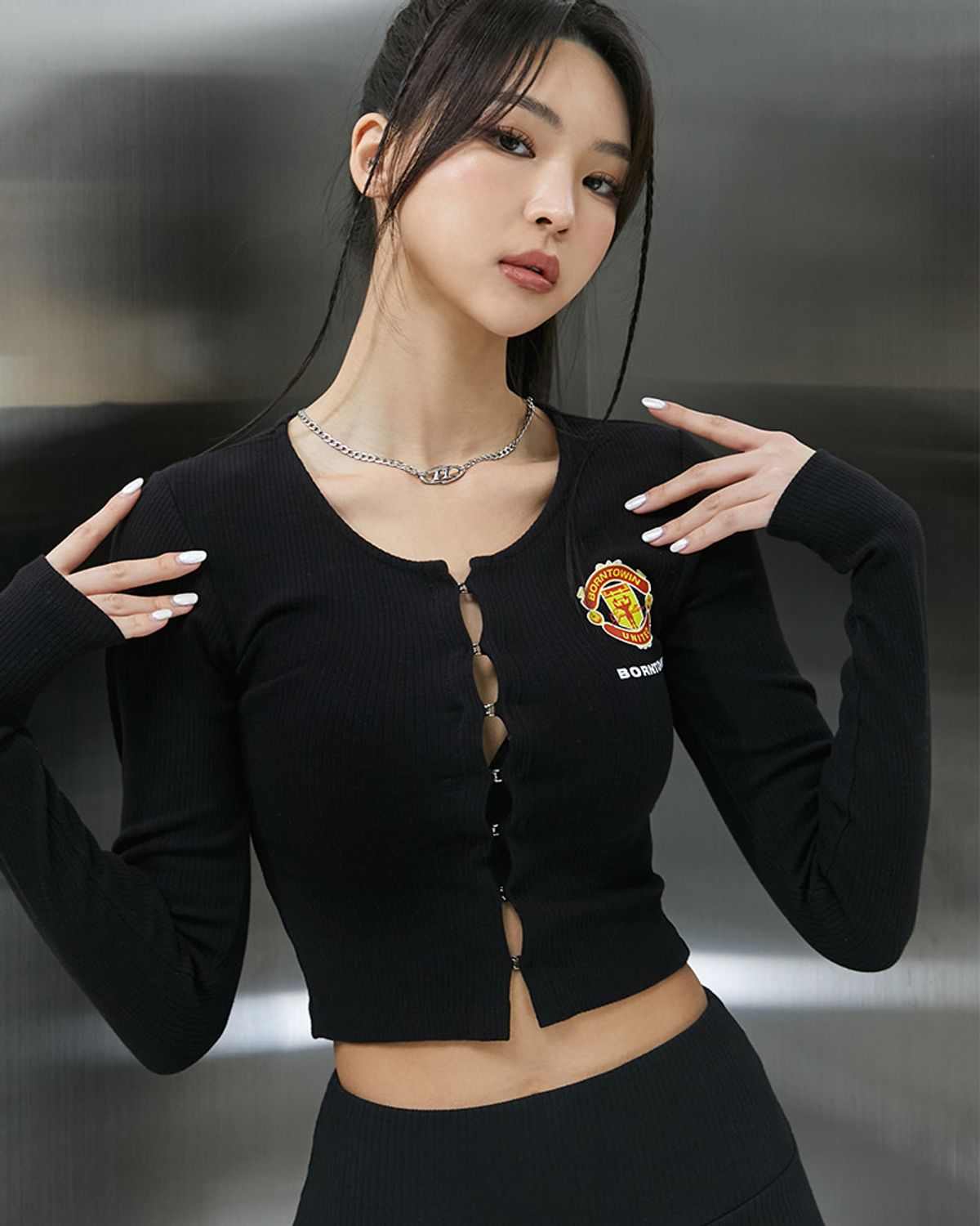 본투윈(BORN TO WIN) SURGICAL B LOGO NECKLACE [SILVER]