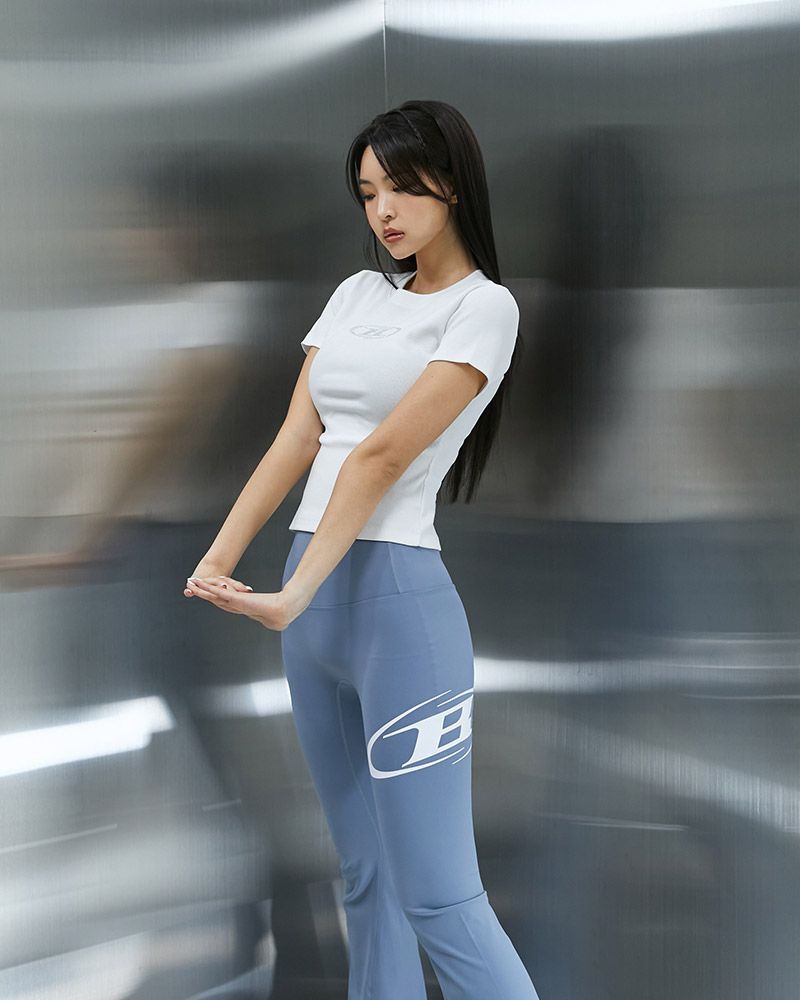 ★2024SS新作★BORN TO WIN★SPARKLING B RIBBED T-SHIRTS MUSINSA | BORN TO WIN SPARKLING B RIBBED T-SHIRTS [WHITE]