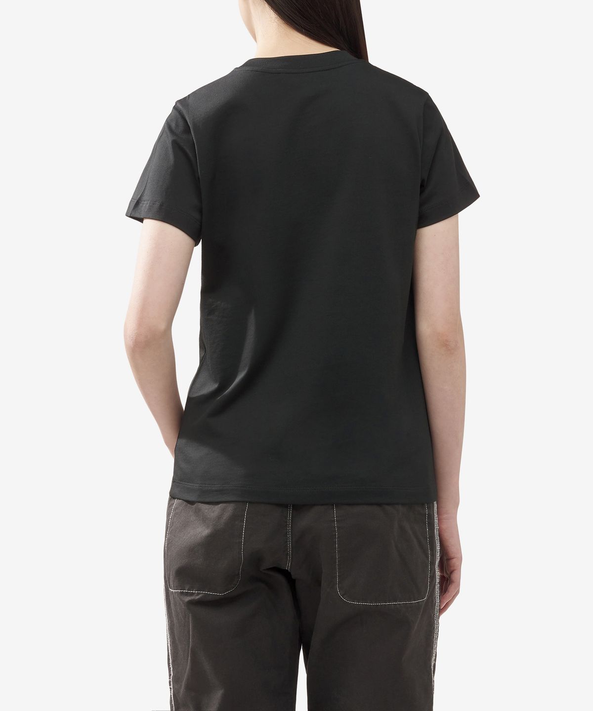 알렉산더 맥퀸(ALEXANDER McQUEEN) 로고 프린트 반소매 티셔츠 - 블랙 / 781403QZALT0901