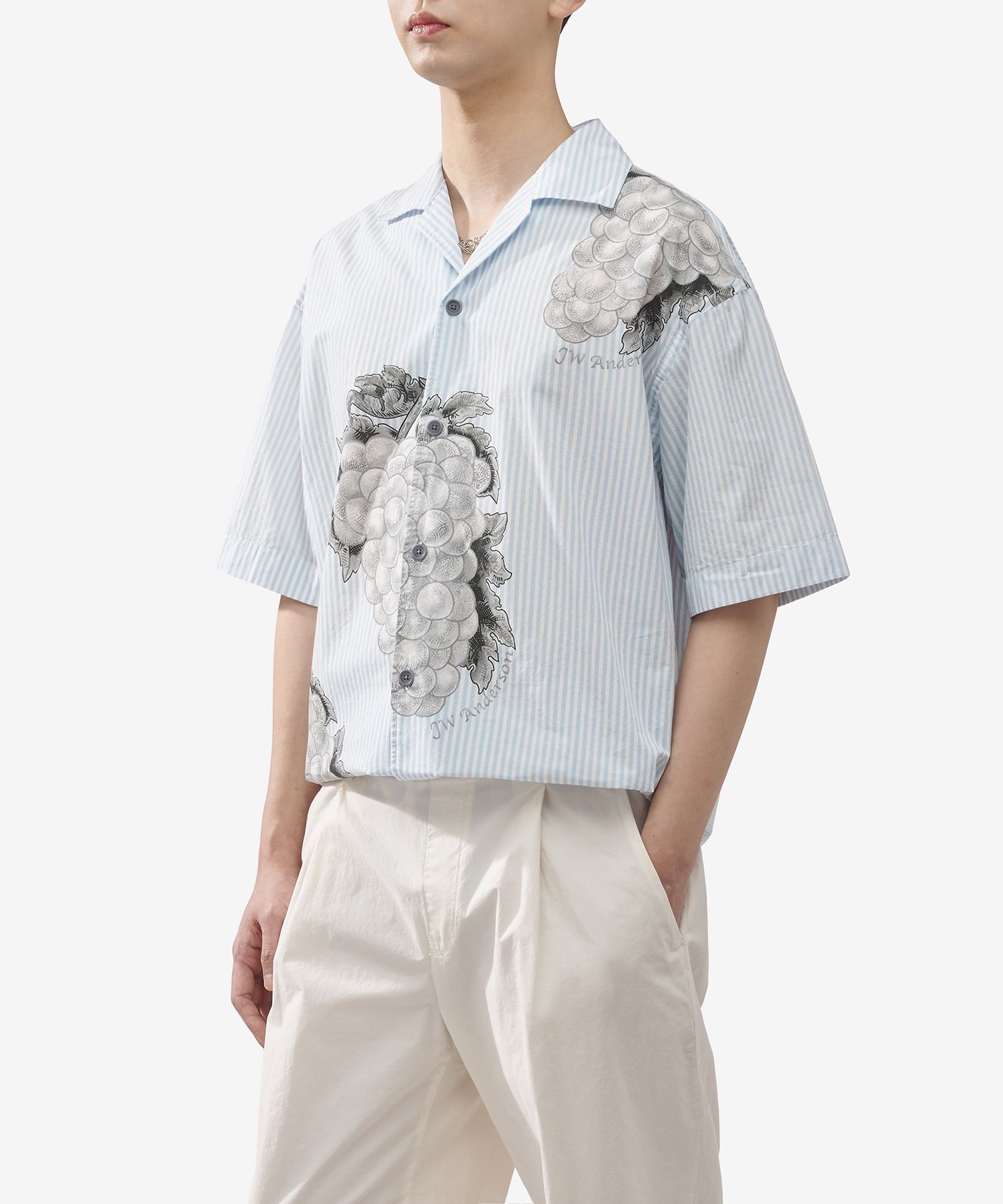 ★J W ANDERSON★ Grape motif relaxed fit shirt light blue SH MUSINSA | J.W.ANDERSON Grape Motif Relaxed Fit Shirt - Light