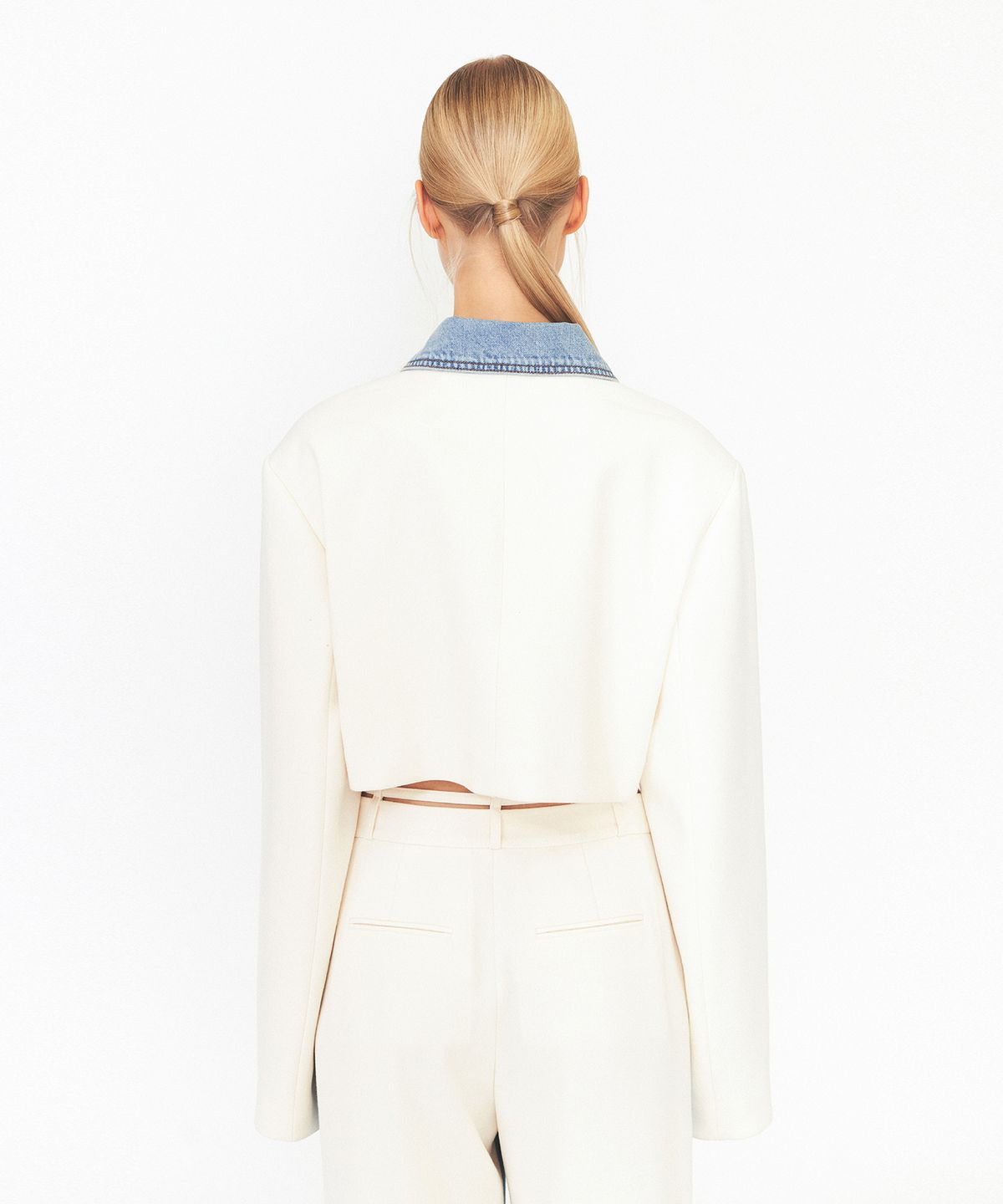 다이애그널(DIAGONAL) DENIM MIXED JACKET (blue)