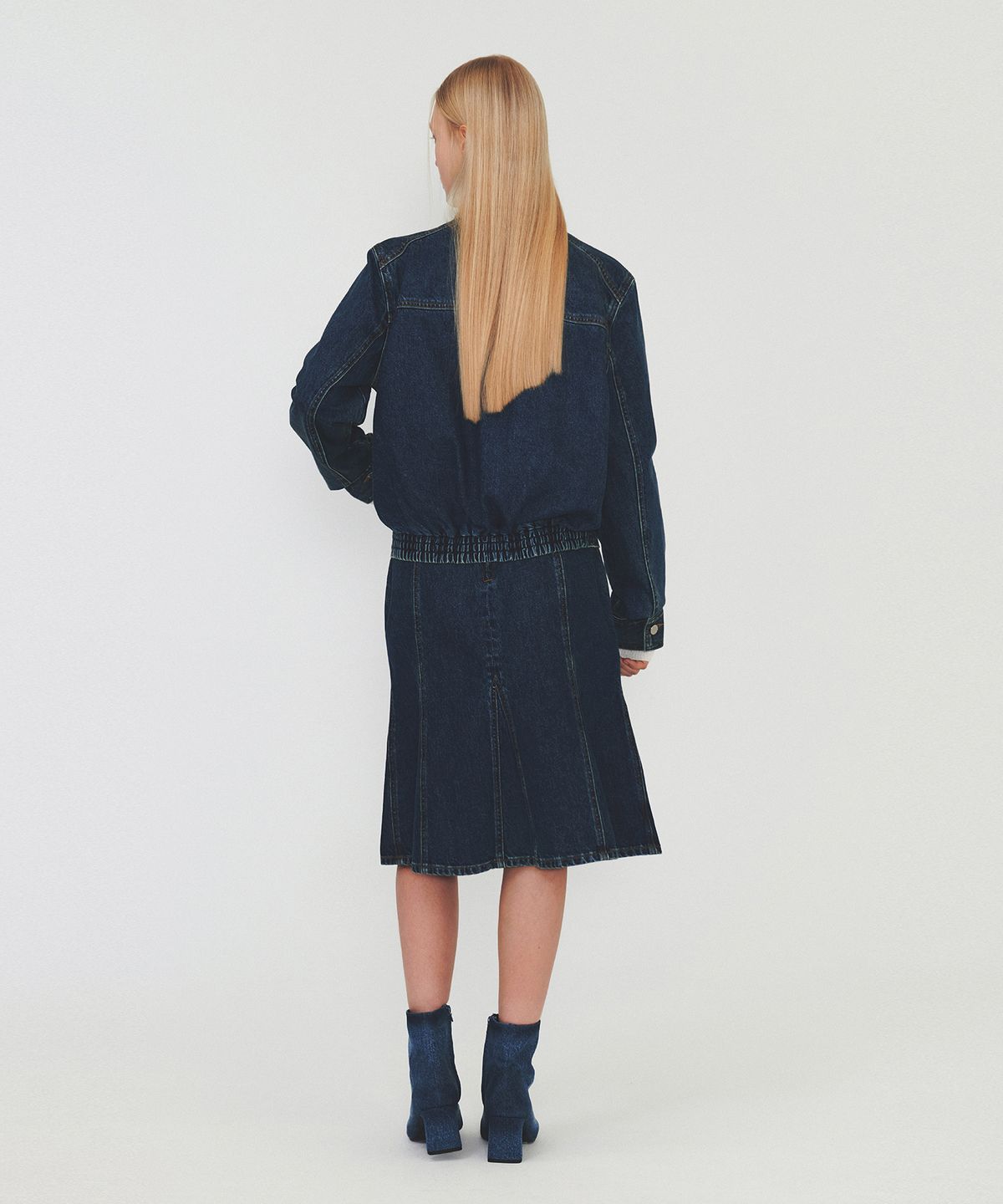 다이애그널(DIAGONAL) LINE DENIM JACKET (blue)