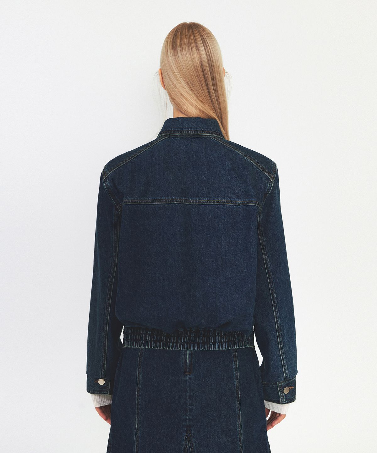 다이애그널(DIAGONAL) LINE DENIM JACKET (blue)