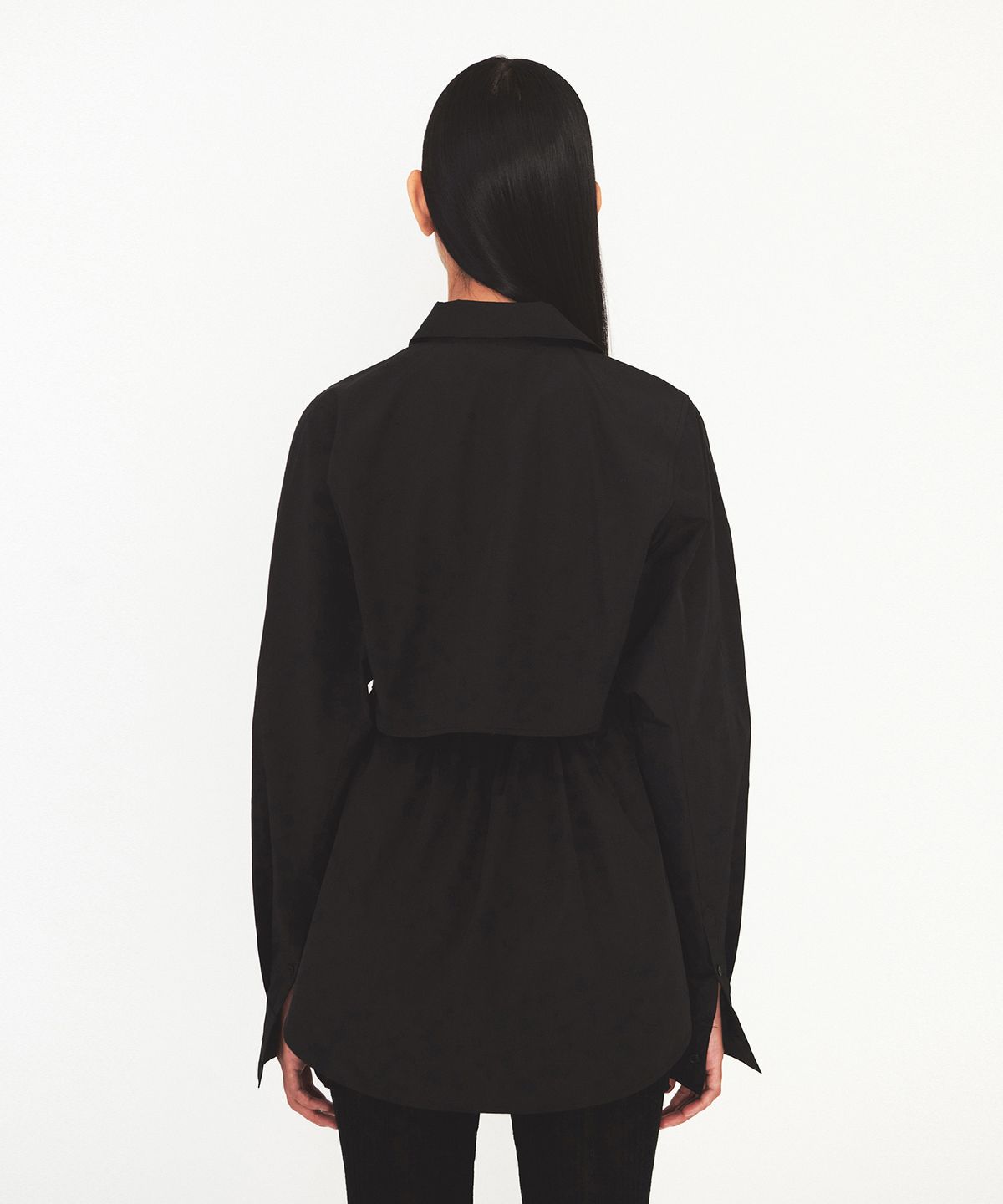 다이애그널(DIAGONAL) COTTON BELTED SHIRTS (black)