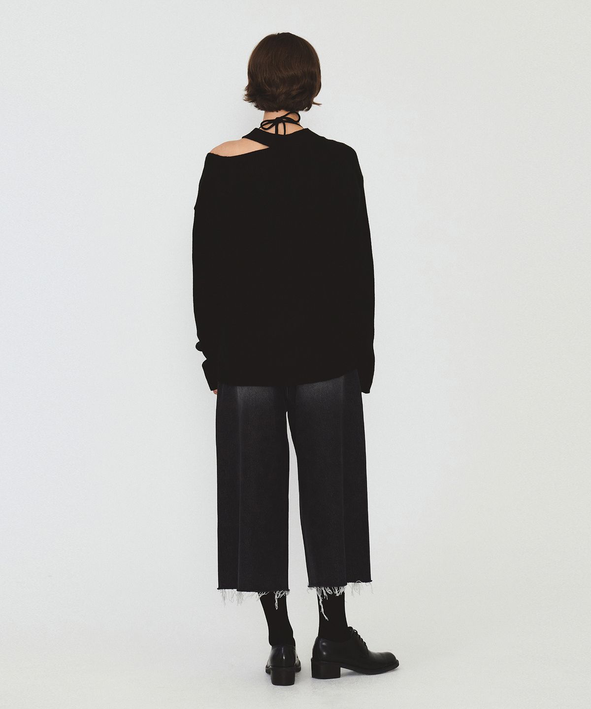 다이애그널(DIAGONAL) UNBALANCE OVERFIT CARDIGAN (black)