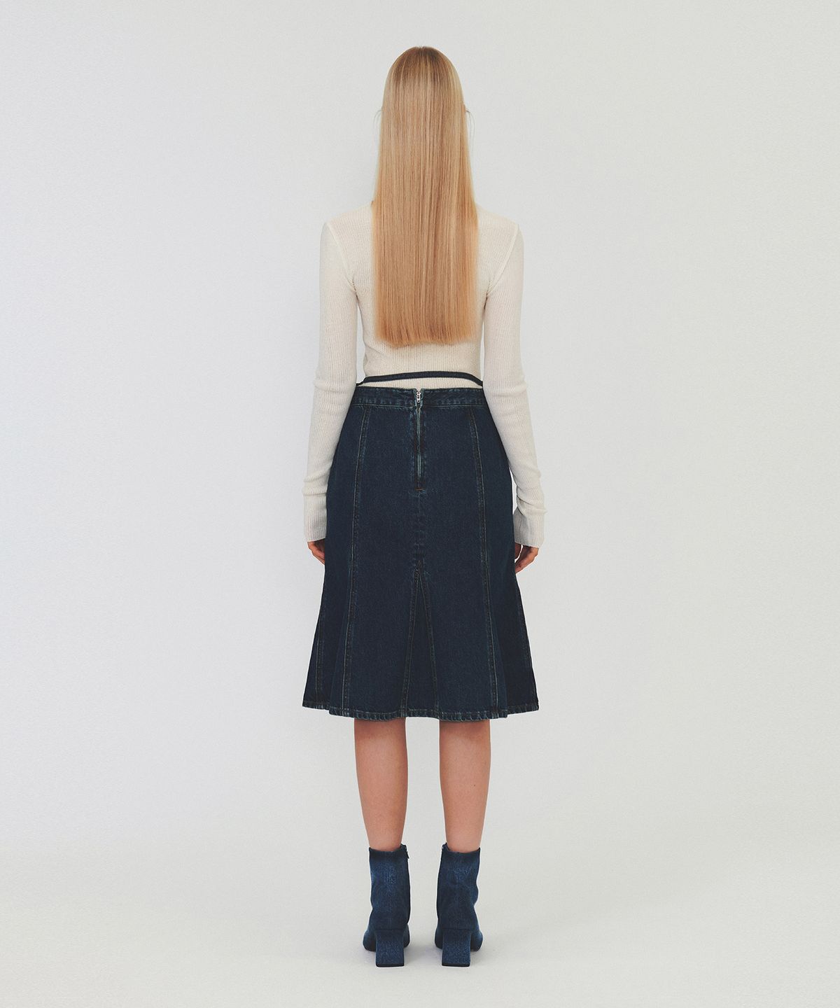 다이애그널(DIAGONAL) SEE-THROUGH RIBBED KNIT (ivory)