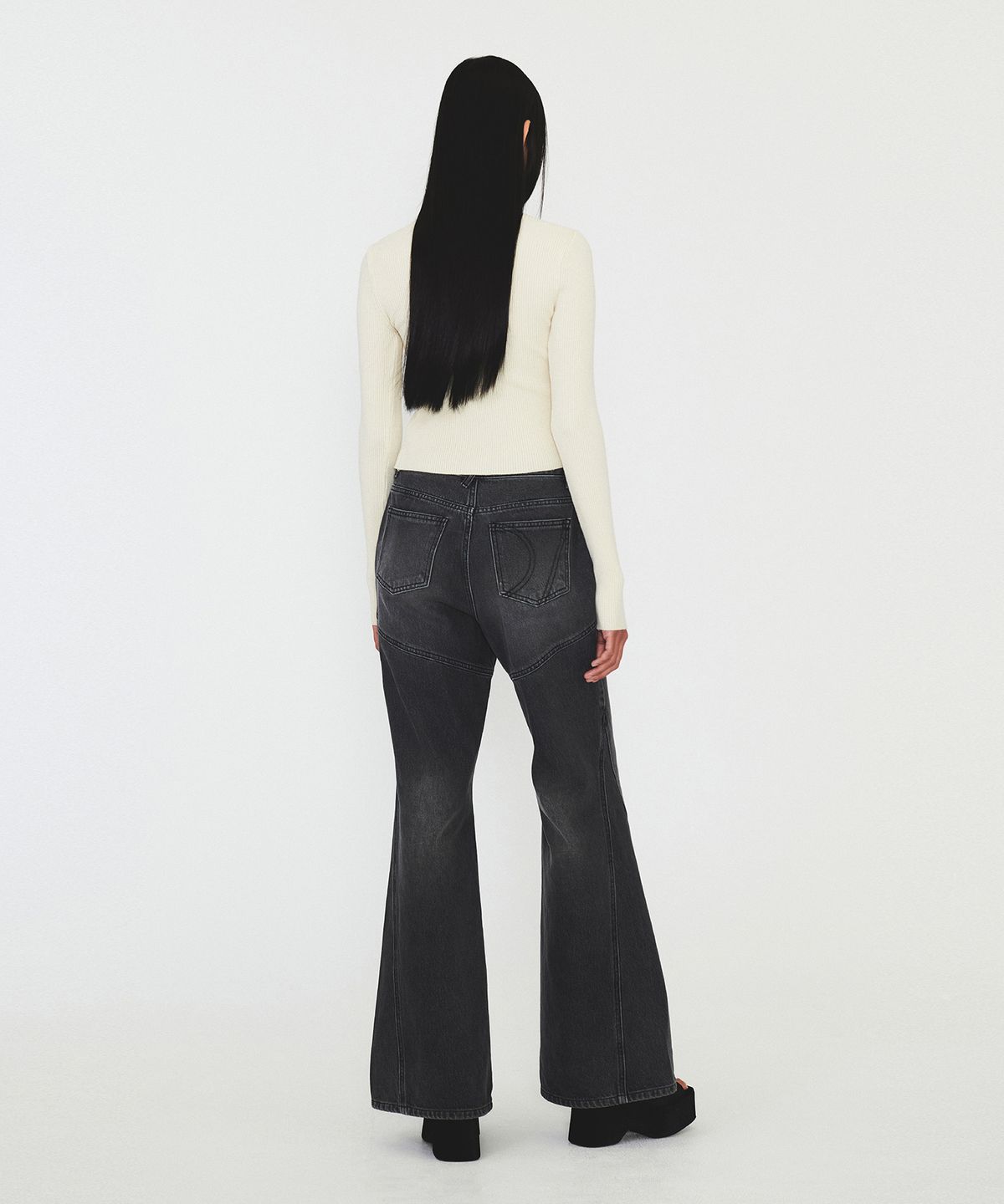 다이애그널(DIAGONAL) DIAGONAL BUTTON RIB CARDIGAN (ivory)