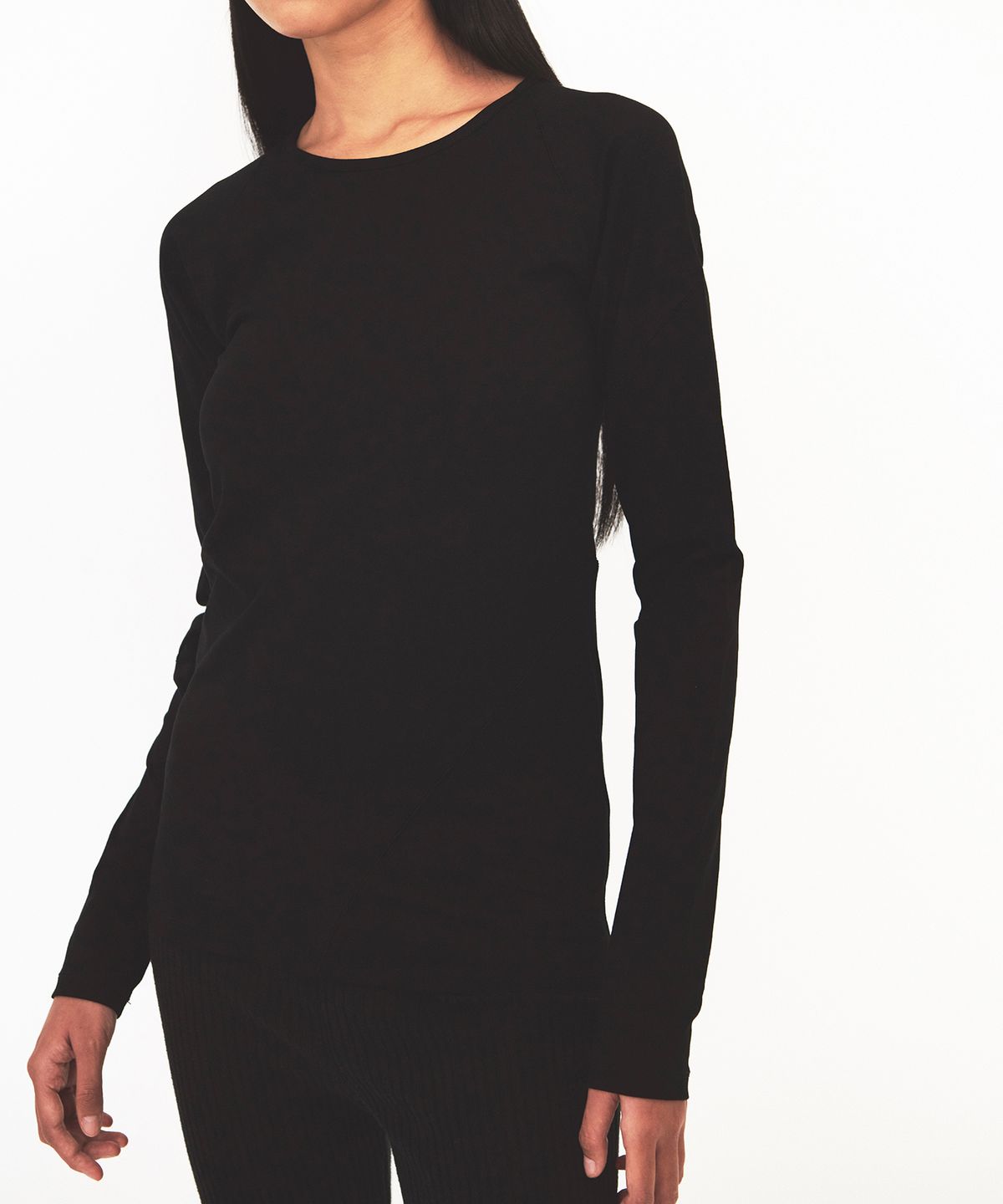 다이애그널(DIAGONAL) LACE RAGLAN TEE (black)