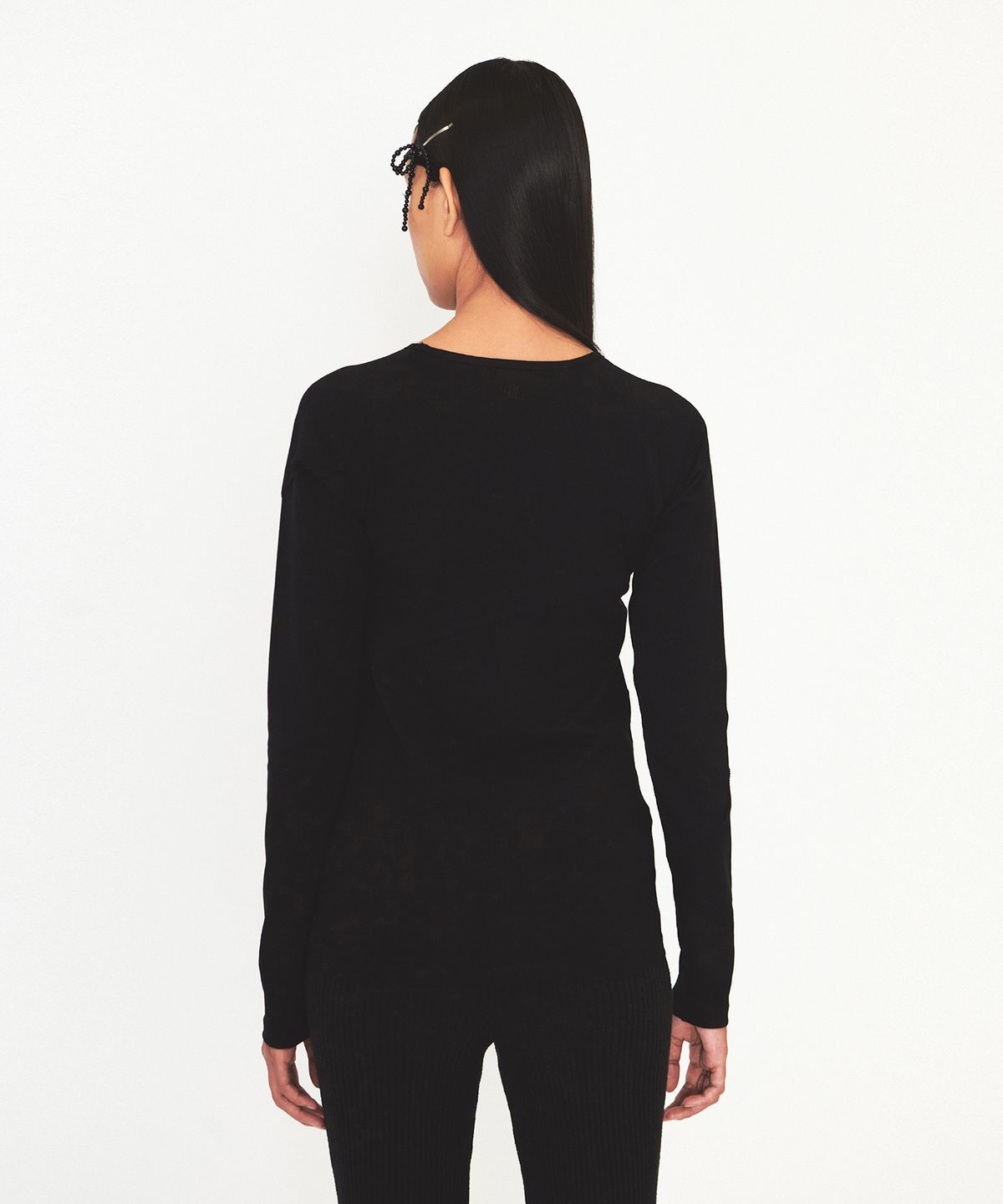 다이애그널(DIAGONAL) LACE RAGLAN TEE (black)