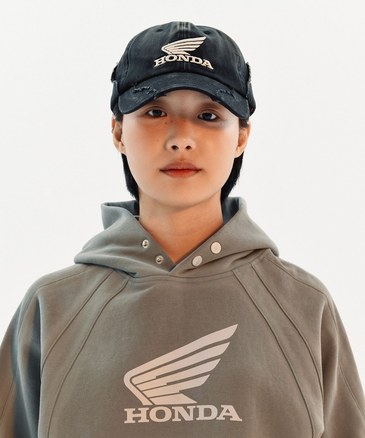 핍스 모터사이클(PHYPS MOTORCYCLE) Vintage Cutoff Cap Black
