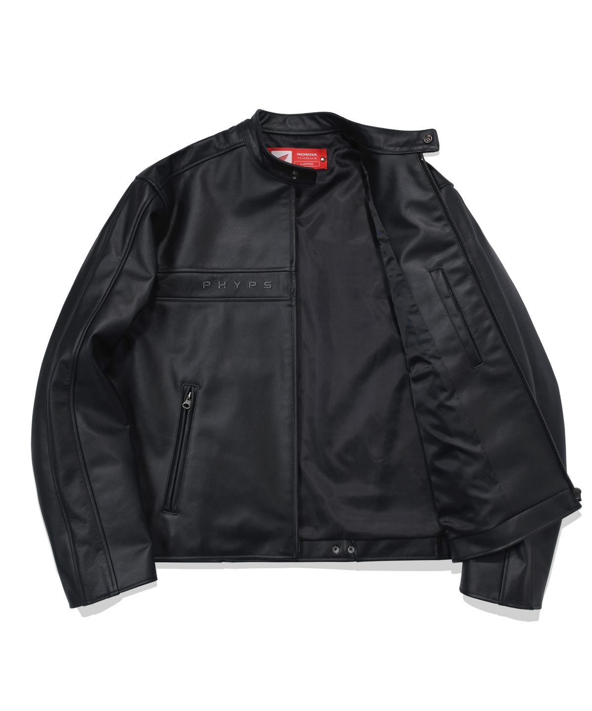 핍스 모터사이클(PHYPS MOTORCYCLE) Original Cow leather Jacket Black