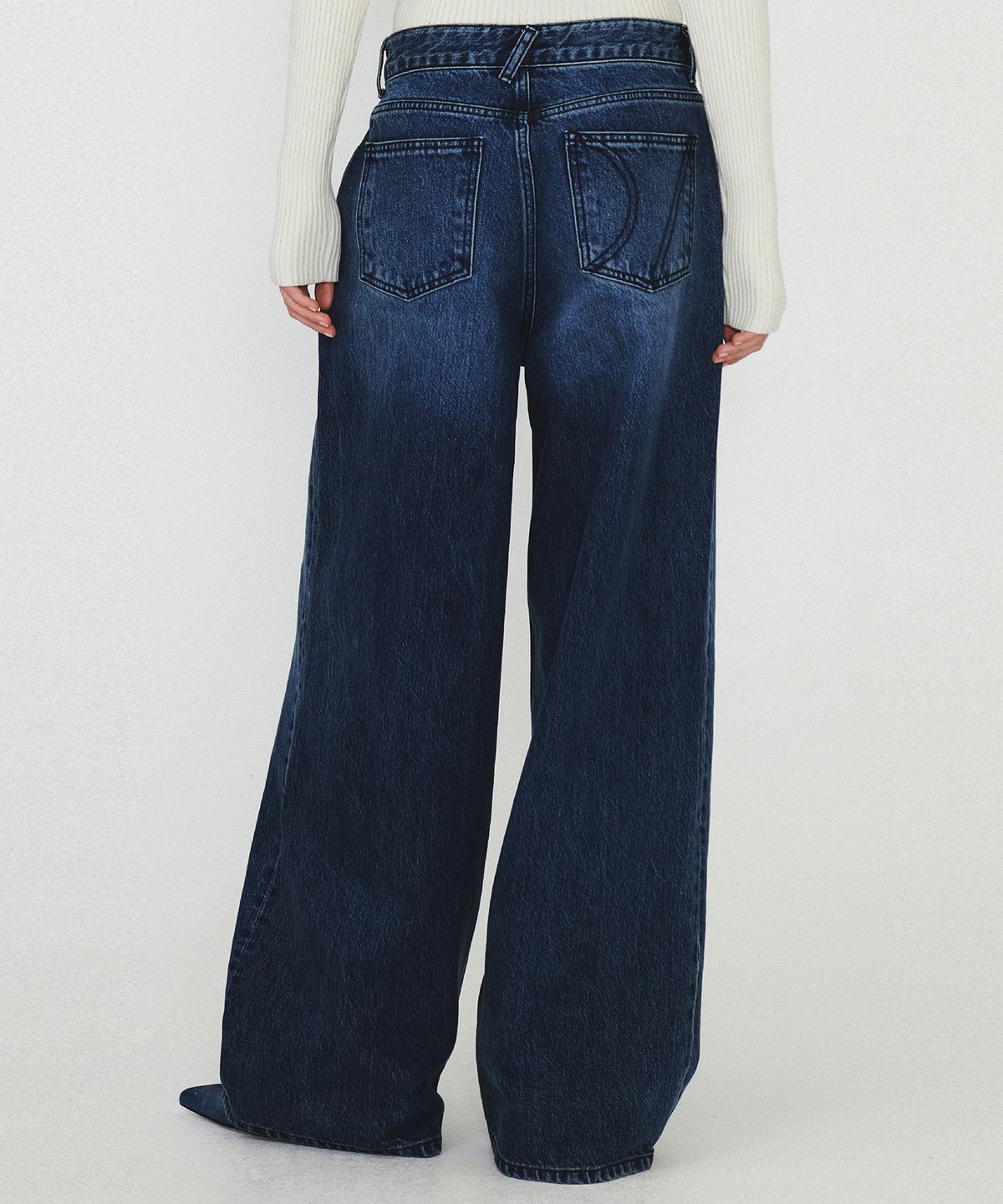다이애그널(DIAGONAL) BASIC WASHING DENIM PANTS (blue)