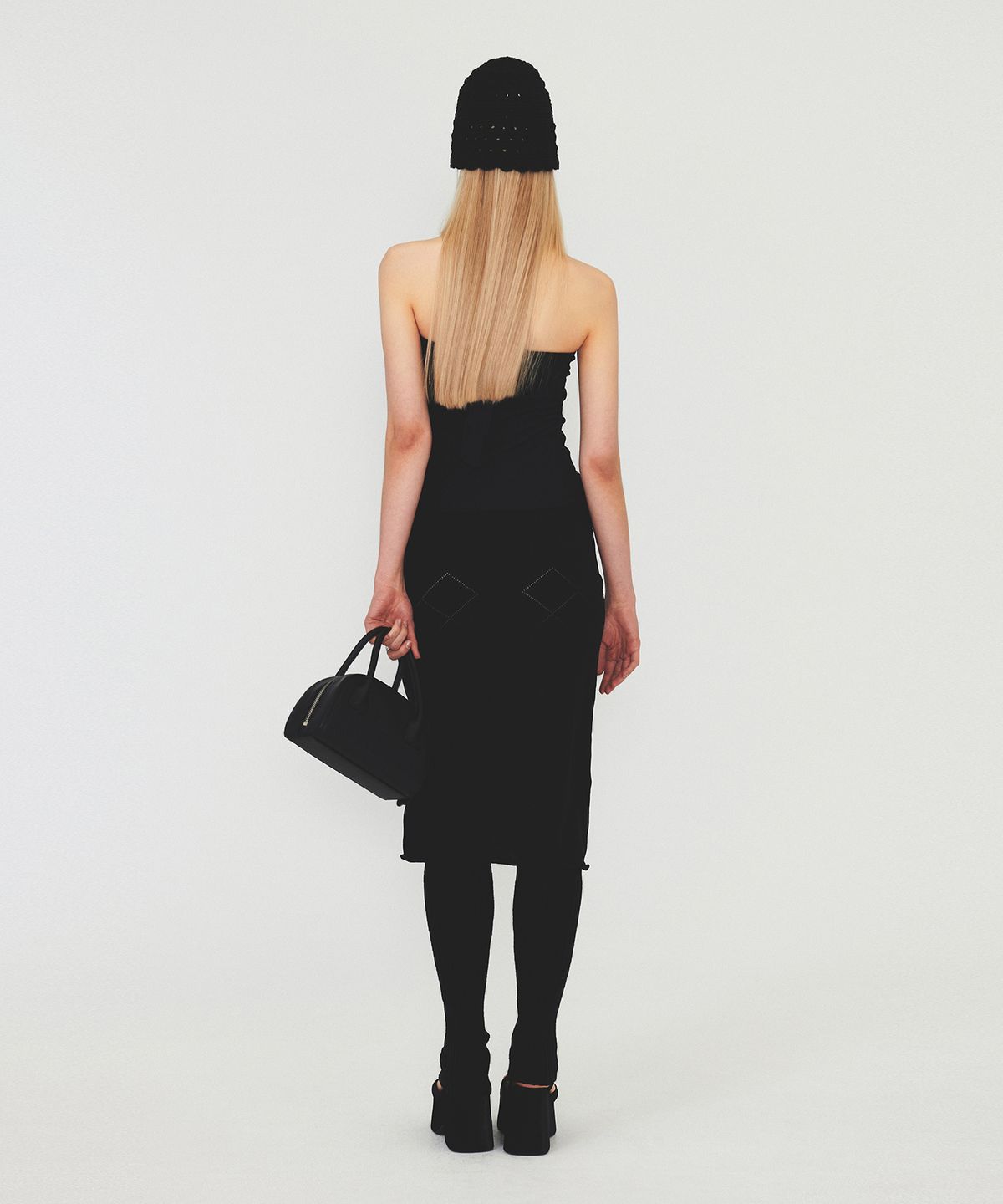 다이애그널(DIAGONAL) HEART HANDLE SMALL BAG (black)