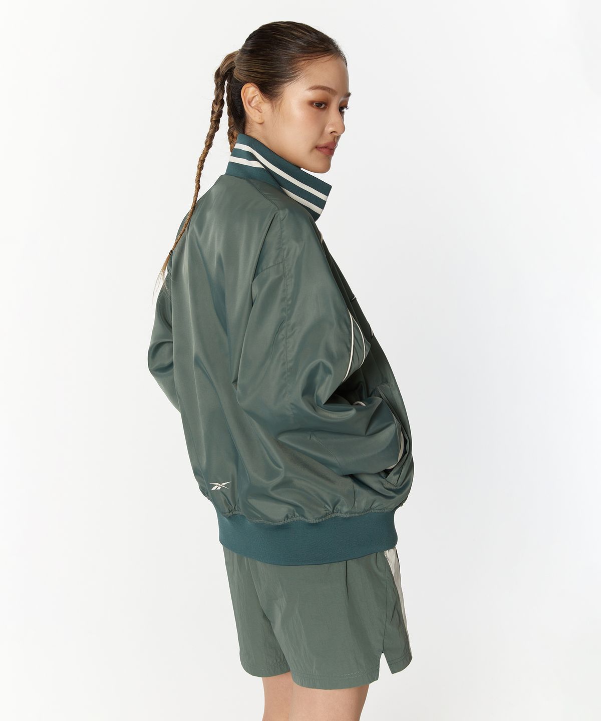 리복(REEBOK) 벡터 스타디움 바시티 자켓 - 그린
