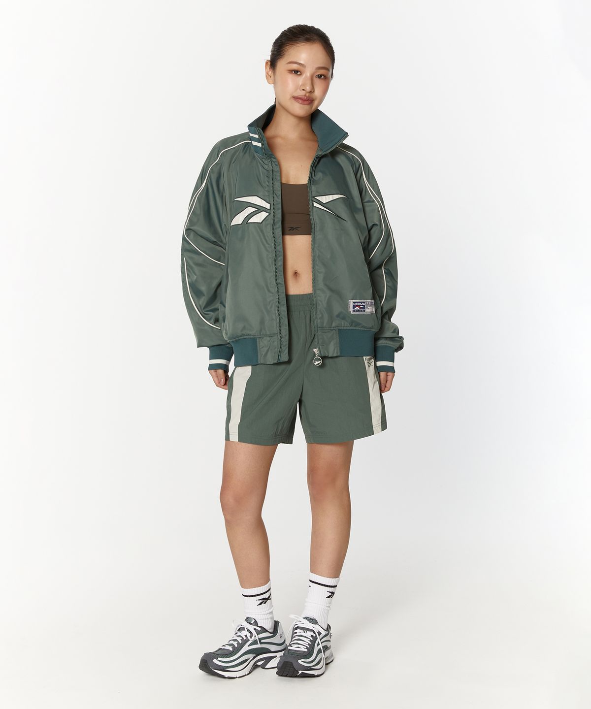 리복(REEBOK) 벡터 스타디움 바시티 자켓 - 그린