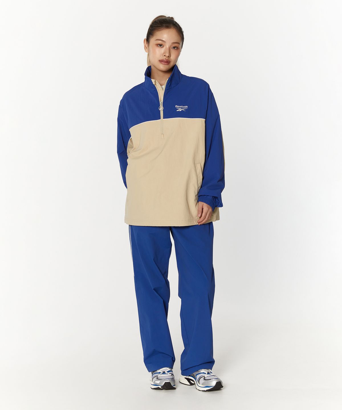 리복(REEBOK) 레전드 웜업 아노락 - 블루