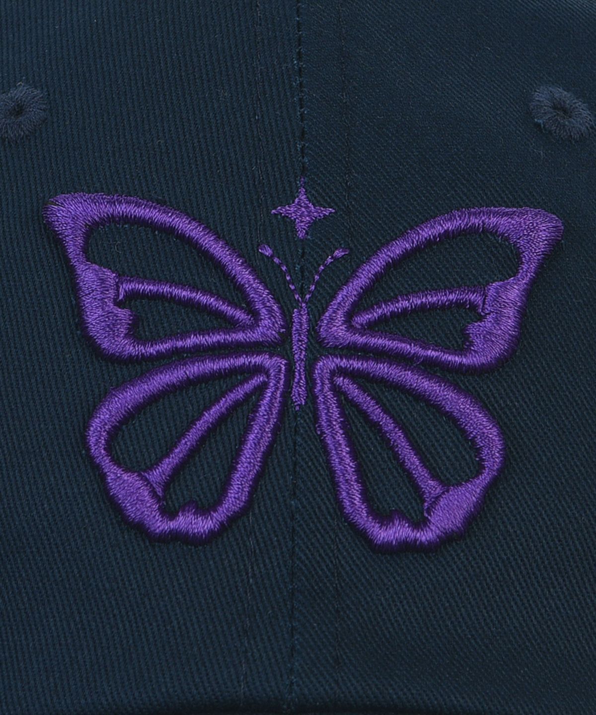 닉앤니콜(NICK&NICOLE) VINTAGE BUTTERFLY BLINK BALL CAP_NAVY PURPLE