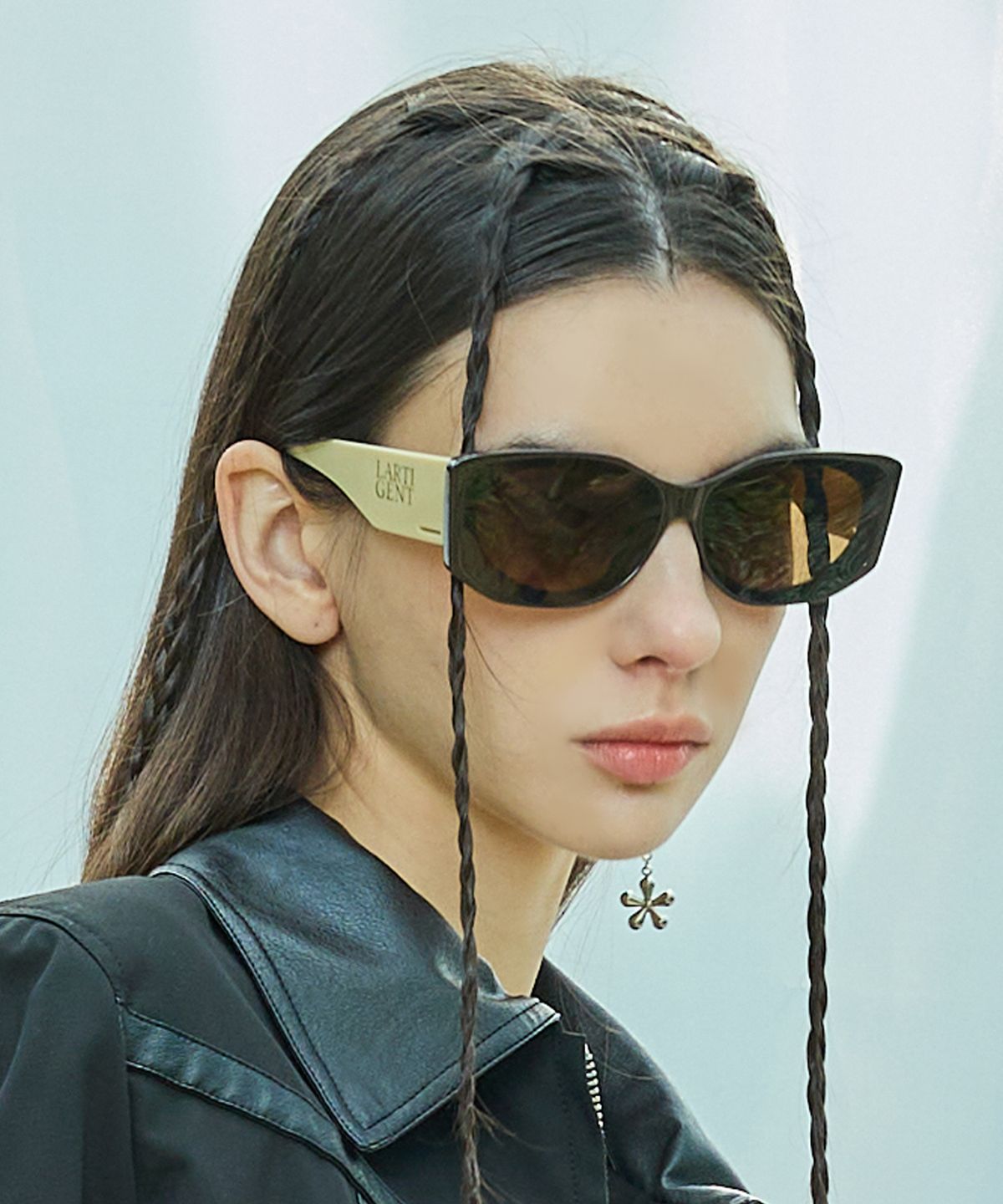 라티젠(LARTIGENT) L9 ANGULAR SUNGLASSES(BROWN)