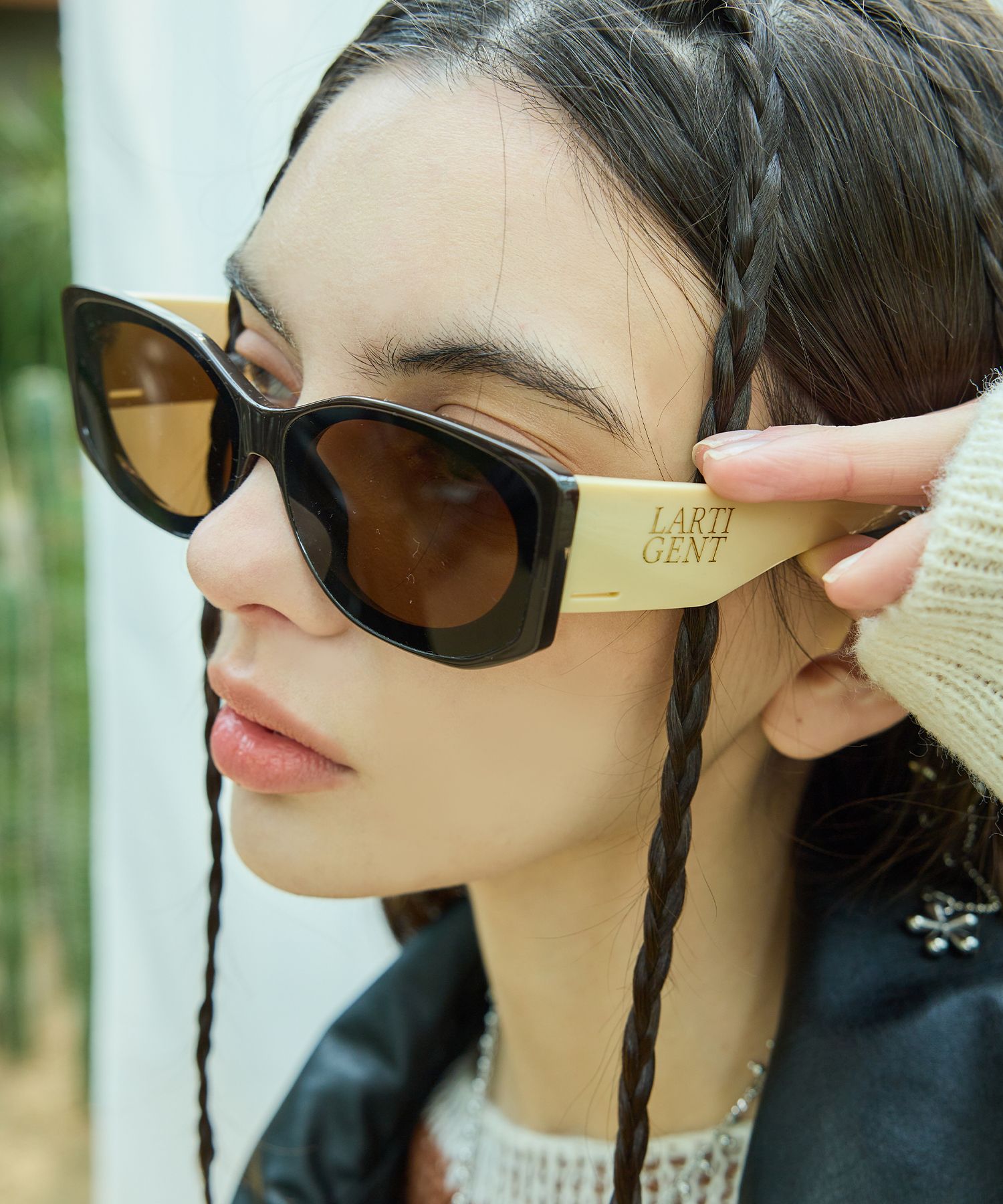 入荷now 口コミ MUSINSA | LARTIGENT L9 ANGULAR SUNGLASSES(BROWN) 小物