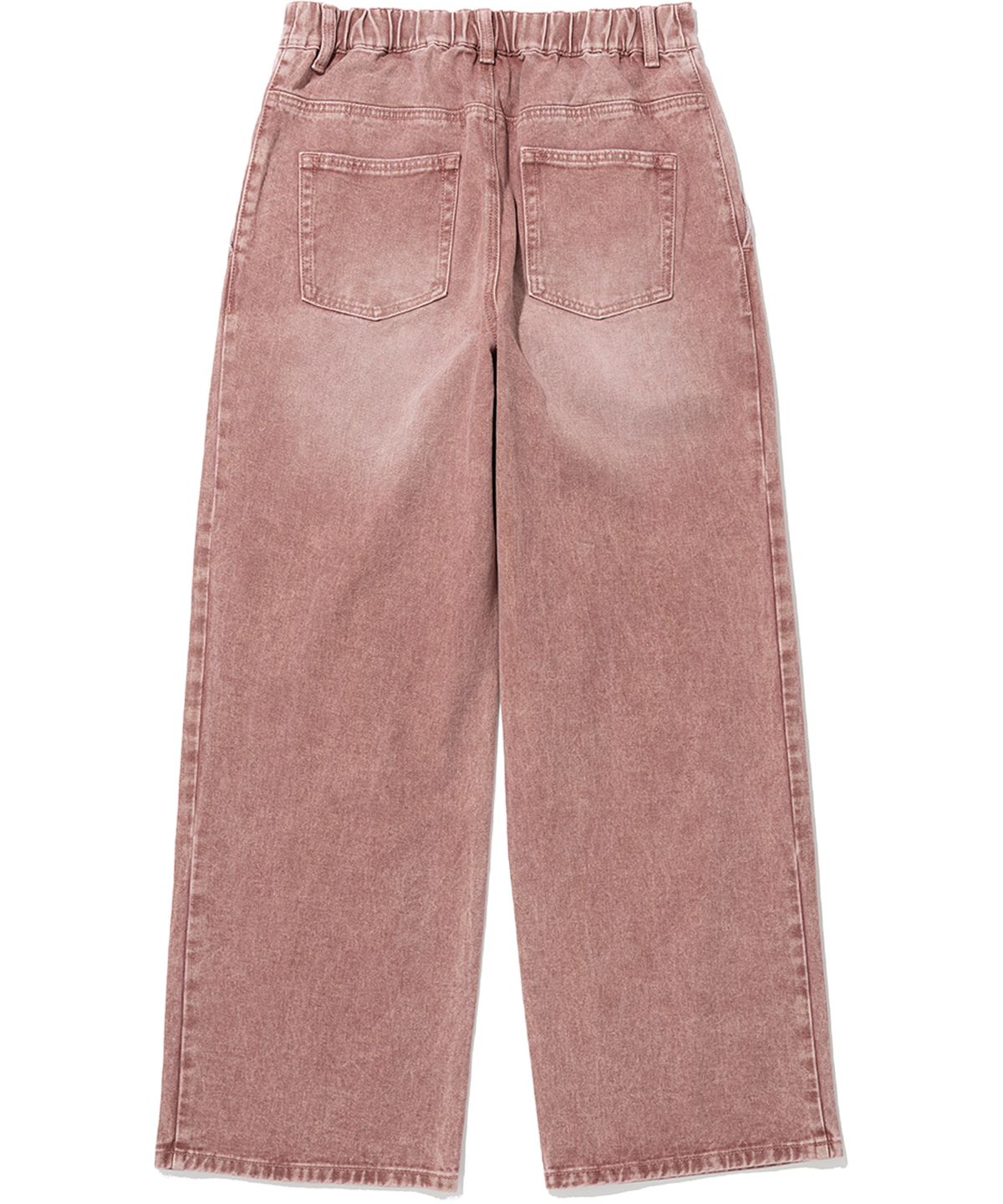 낫포너드(NOT4NERD) Banding One Tuck Wide Denim Pants - Pink