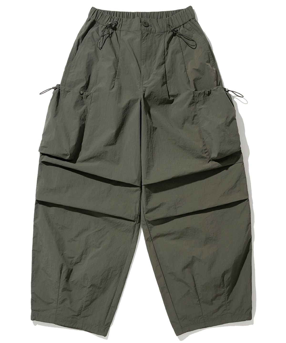 낫포너드(NOT4NERD) Nylon Big Pocket Parachute Pants - Khaki