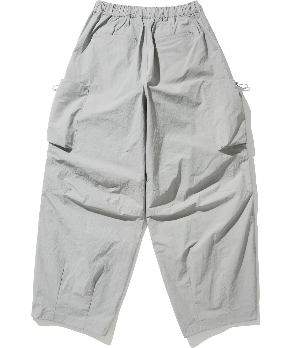 낫포너드(NOT4NERD) Nylon Big Pocket Parachute Pants - Light Grey