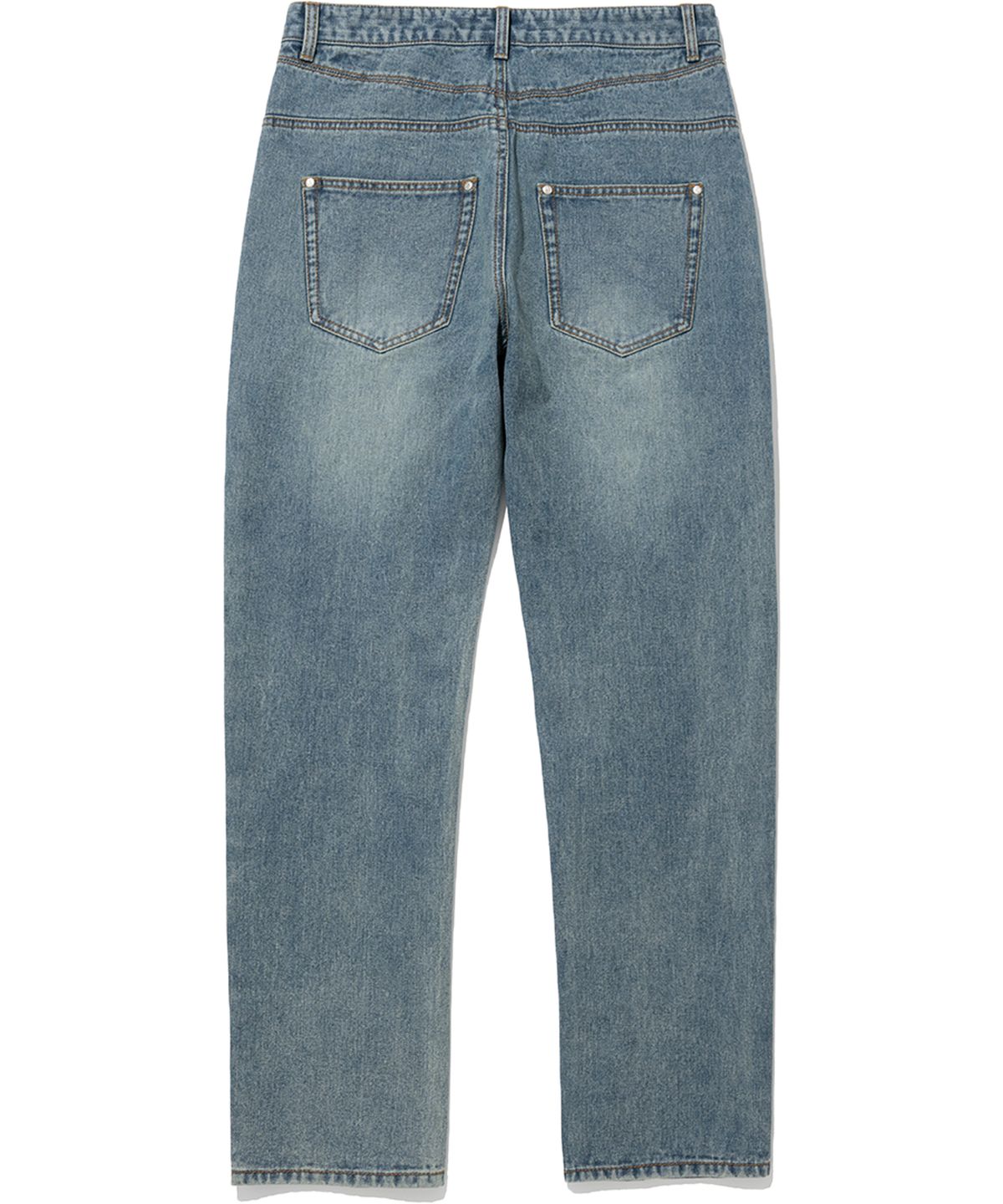 낫포너드(NOT4NERD) Back Pocket Mixed Denim Pants - Deep Blue