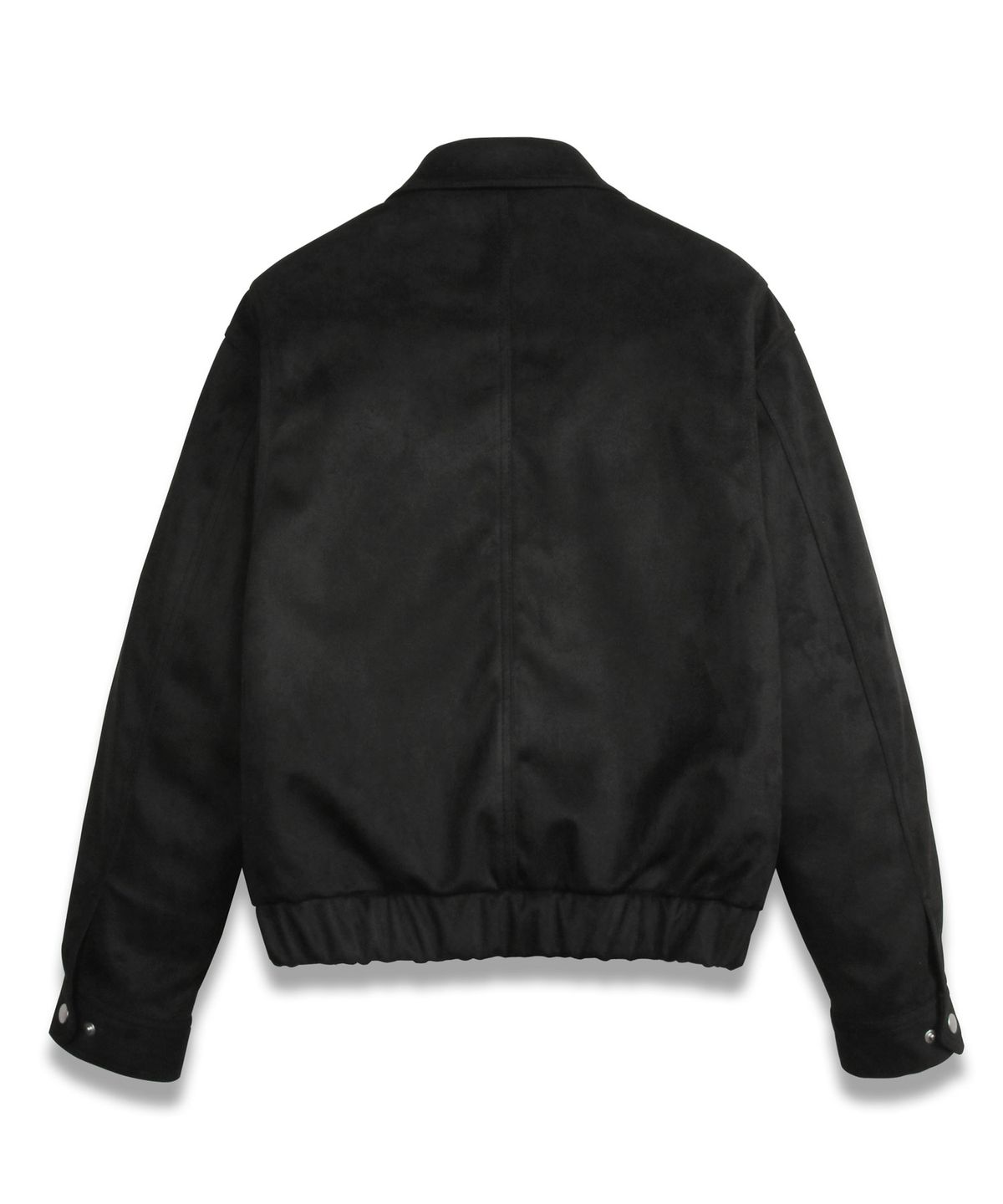 도프셉(DOFFSEPT) Vegan Leather Suede Crop Bomber in Black