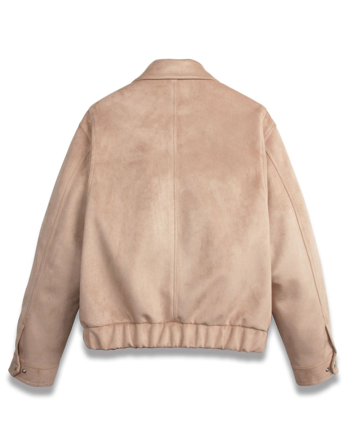 도프셉(DOFFSEPT) Vegan Leather Suede Crop Bomber in Beige