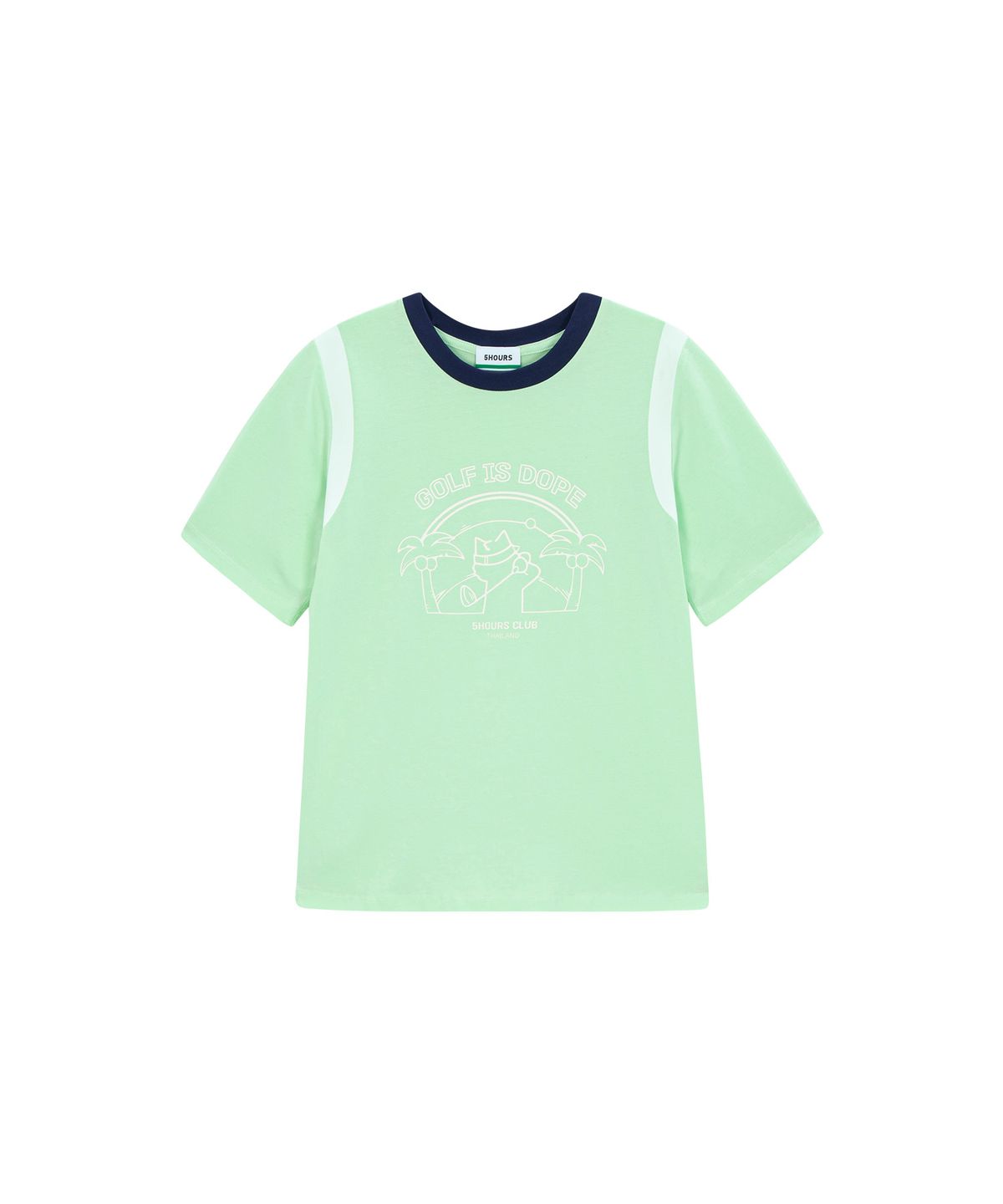 파이브아워스(5HOURS) MEW MEW BLOCK T-SHIRTS_MINT