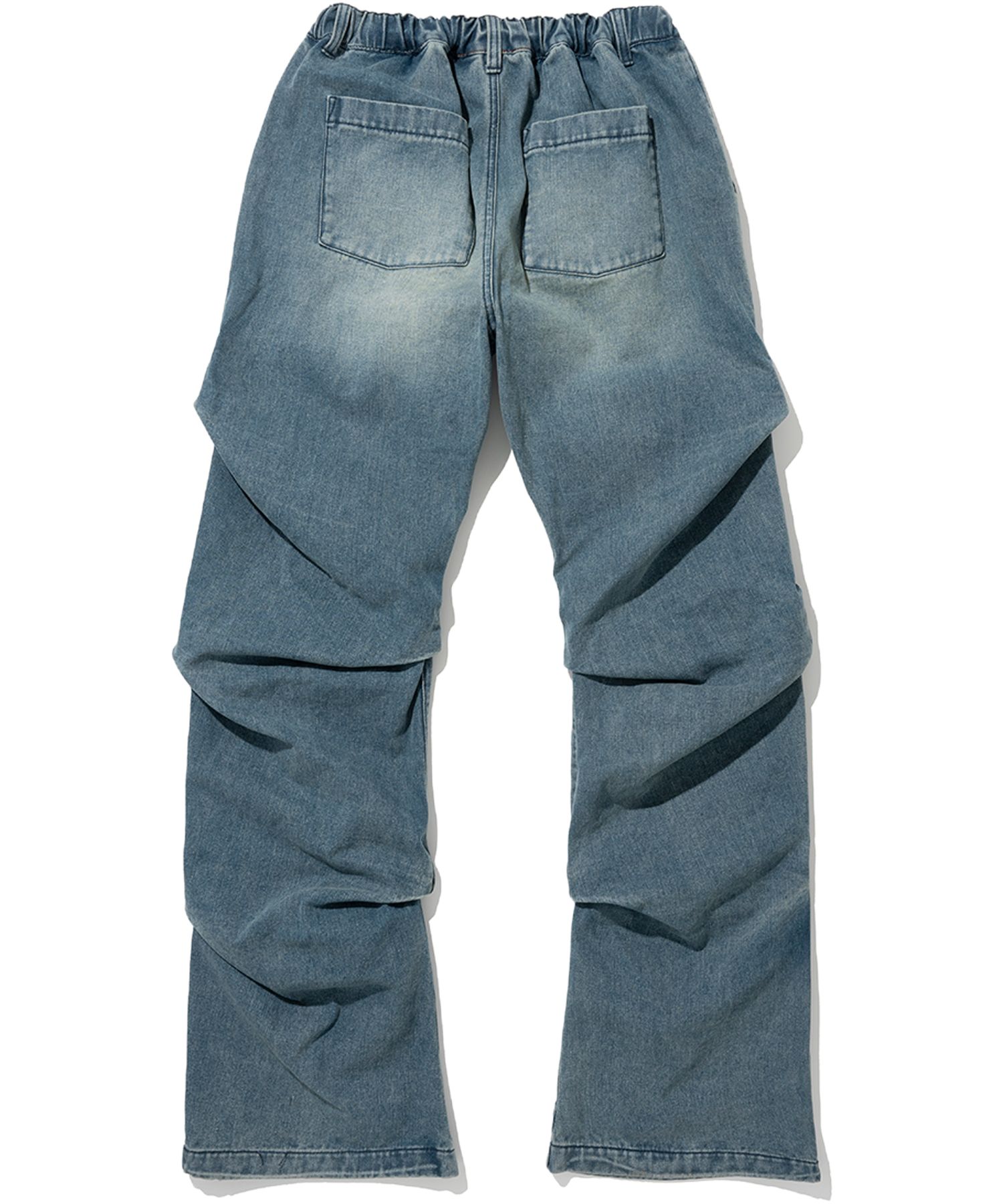 ☆NOT4NERD☆ Shirring Wide Leg Denim Pants Deep Blue PT097D MUSINSA | NOT4NERD Shirring Wide Leg Denim Pants - Deep Blue