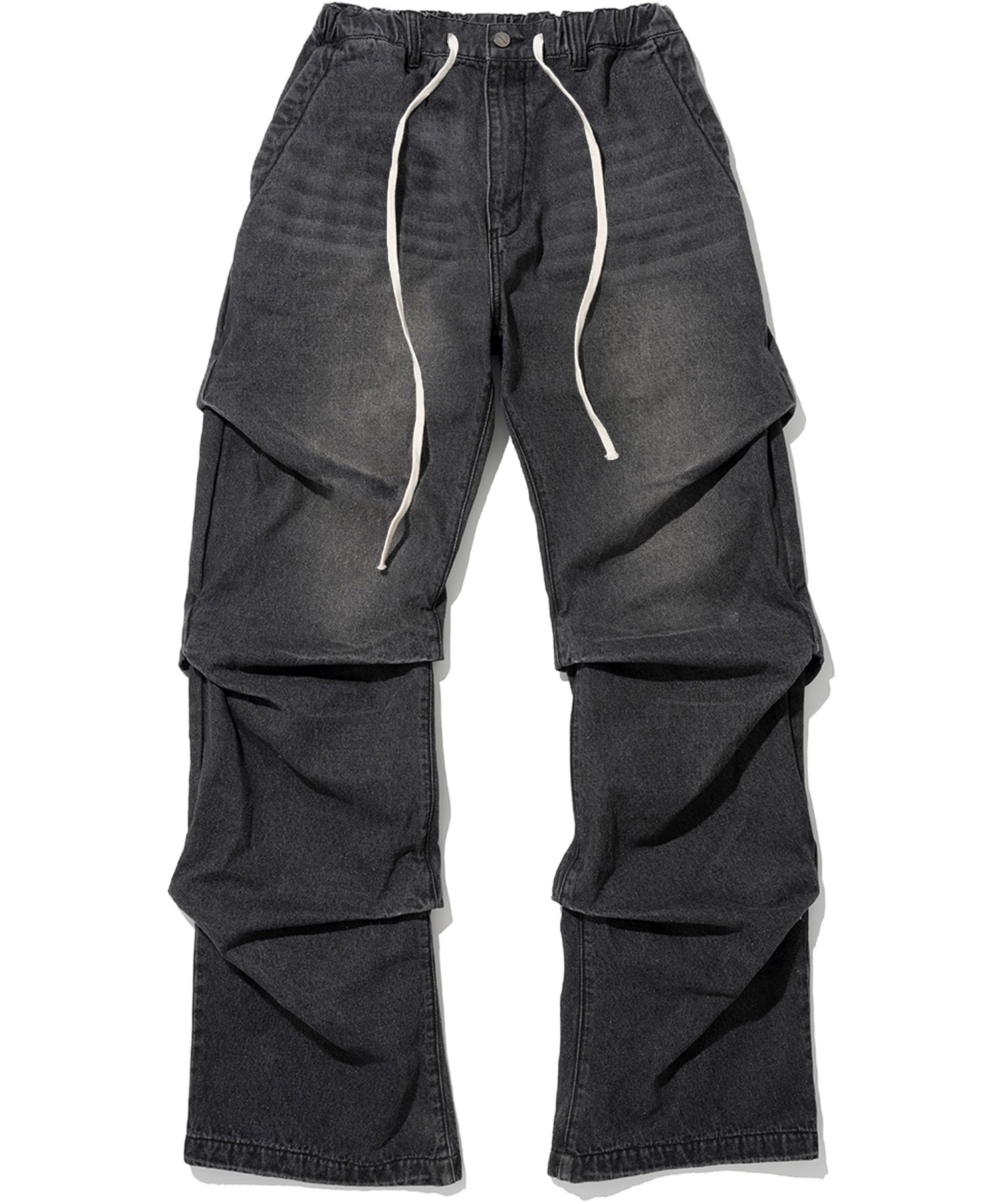 ☆NOT4NERD☆ Loose Wide Denim Pants Black PT050BK MUSINSA | NOT4NERD [Summer Fabric] Linen Like Wide Fit Denim