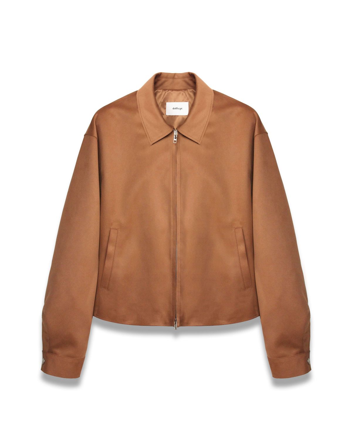 도프셉(DOFFSEPT) Vegan Leather Suede Crop Single in Camel